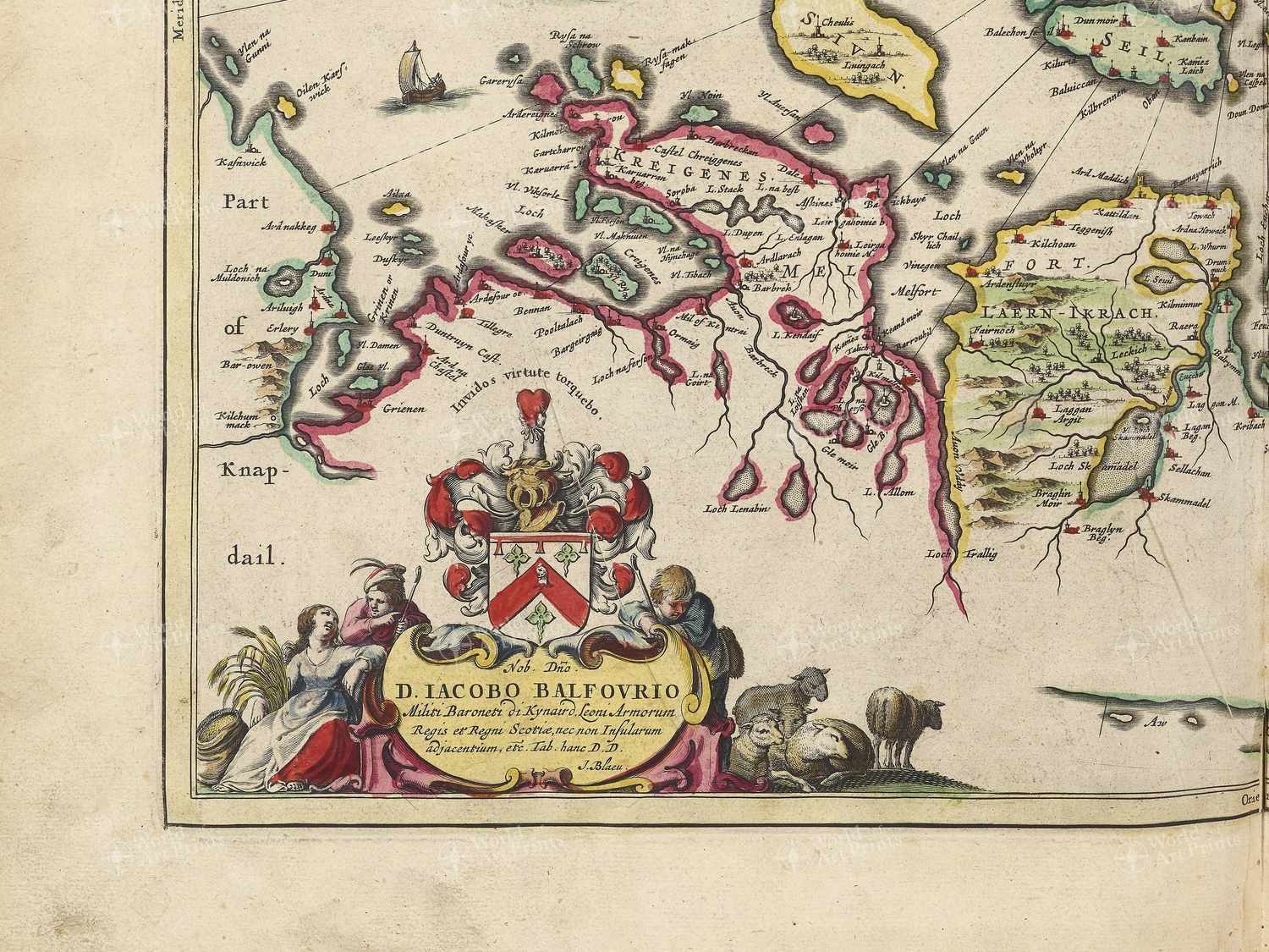 Map bottom left quadrant