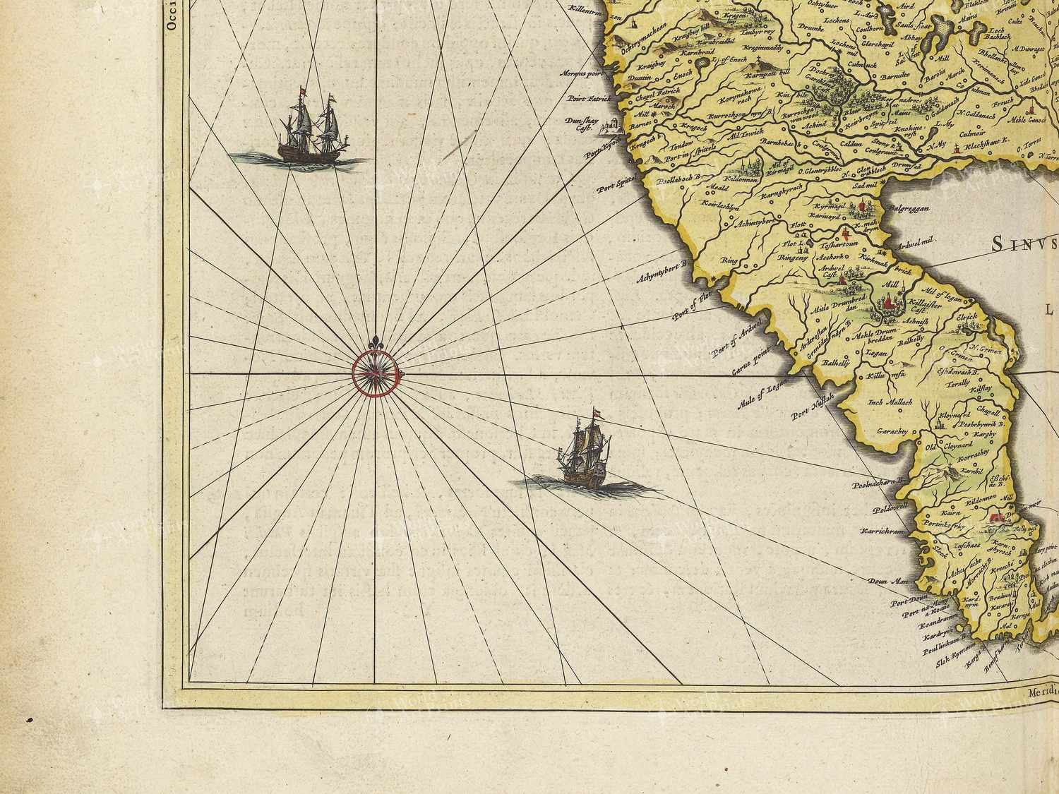 Map bottom left quadrant