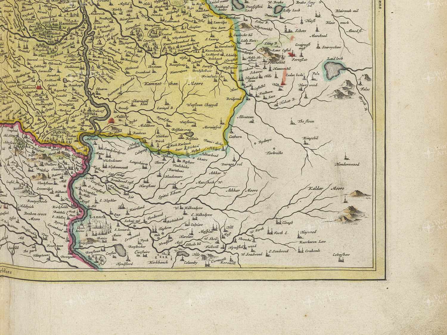 Map bottom right quadrant