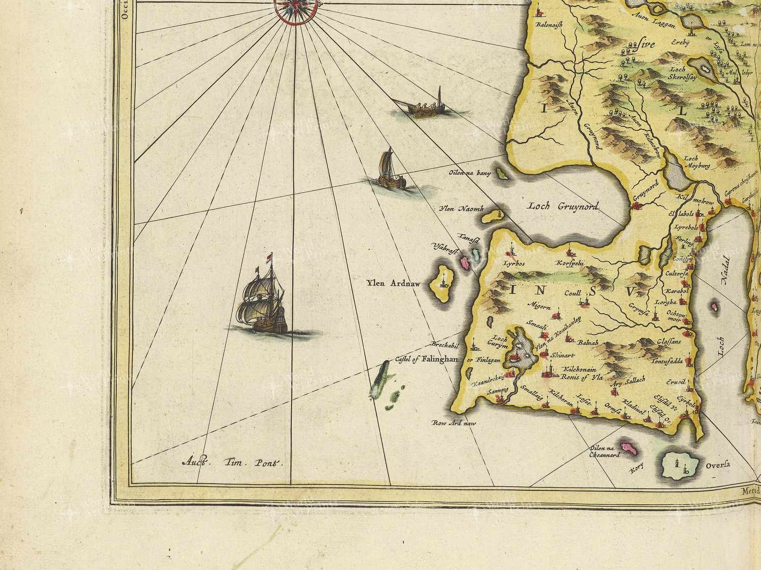 Map bottom left quadrant