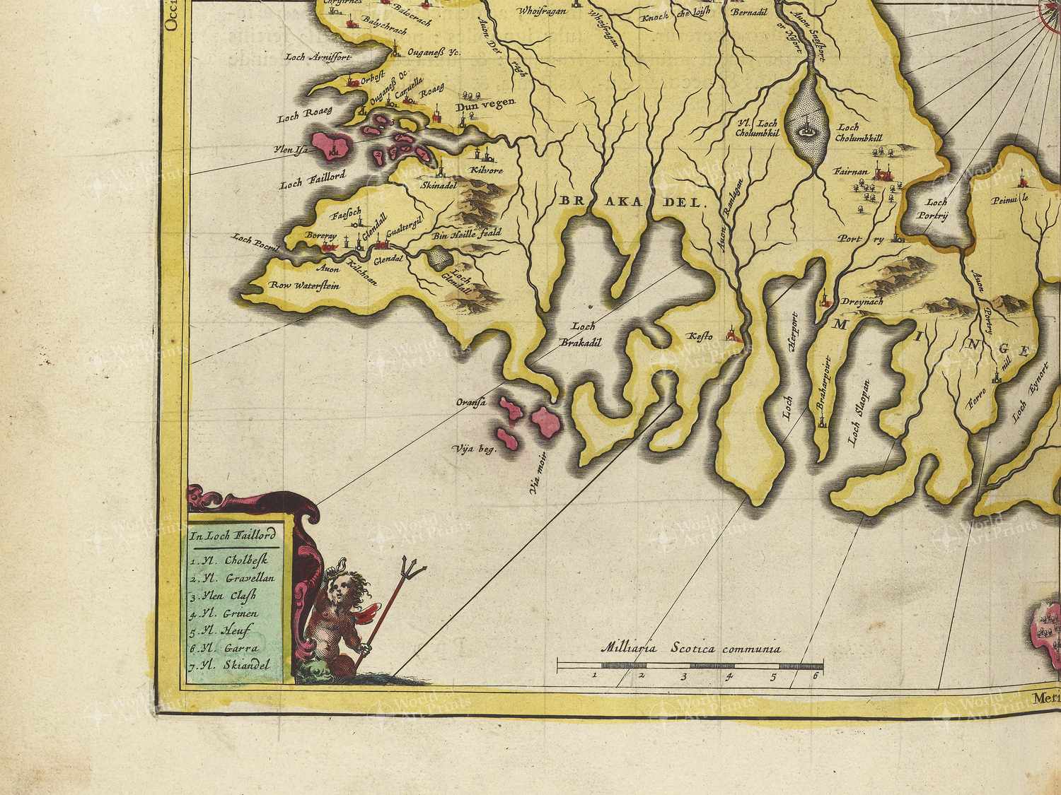 Map bottom left quadrant
