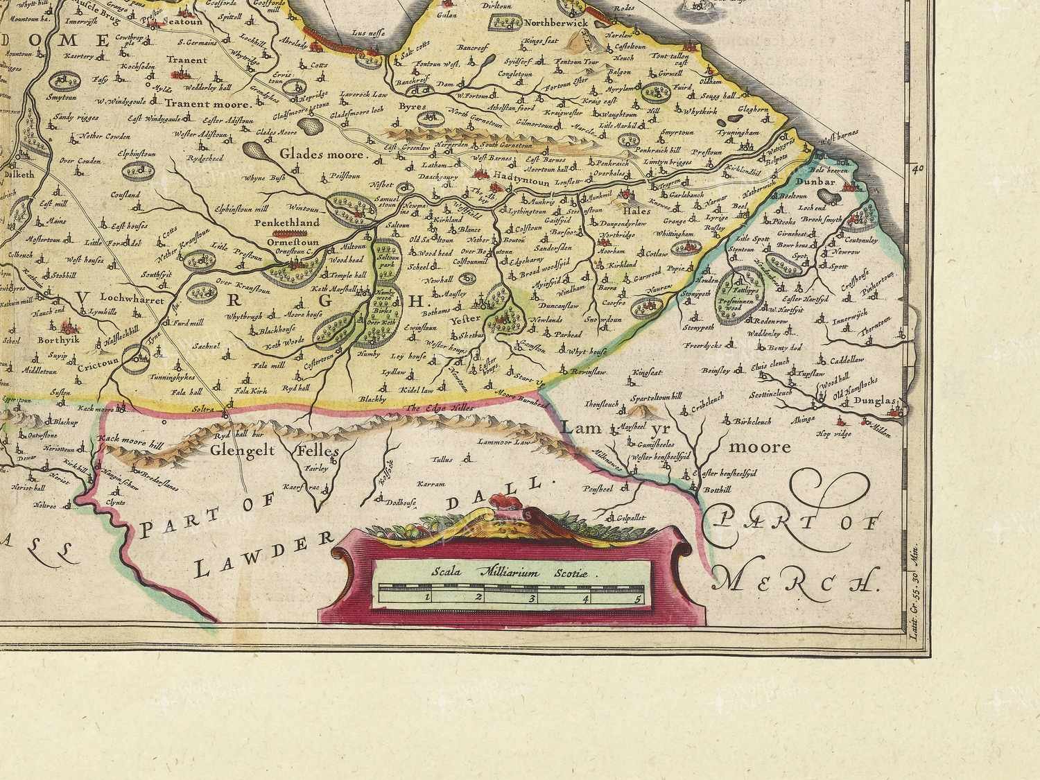 Map bottom right quadrant