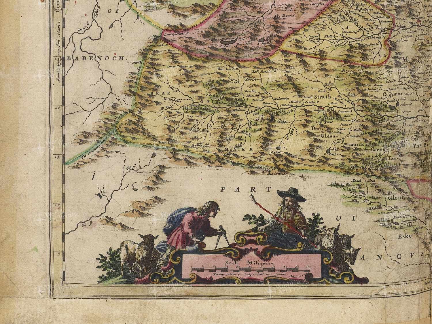 Map bottom left quadrant