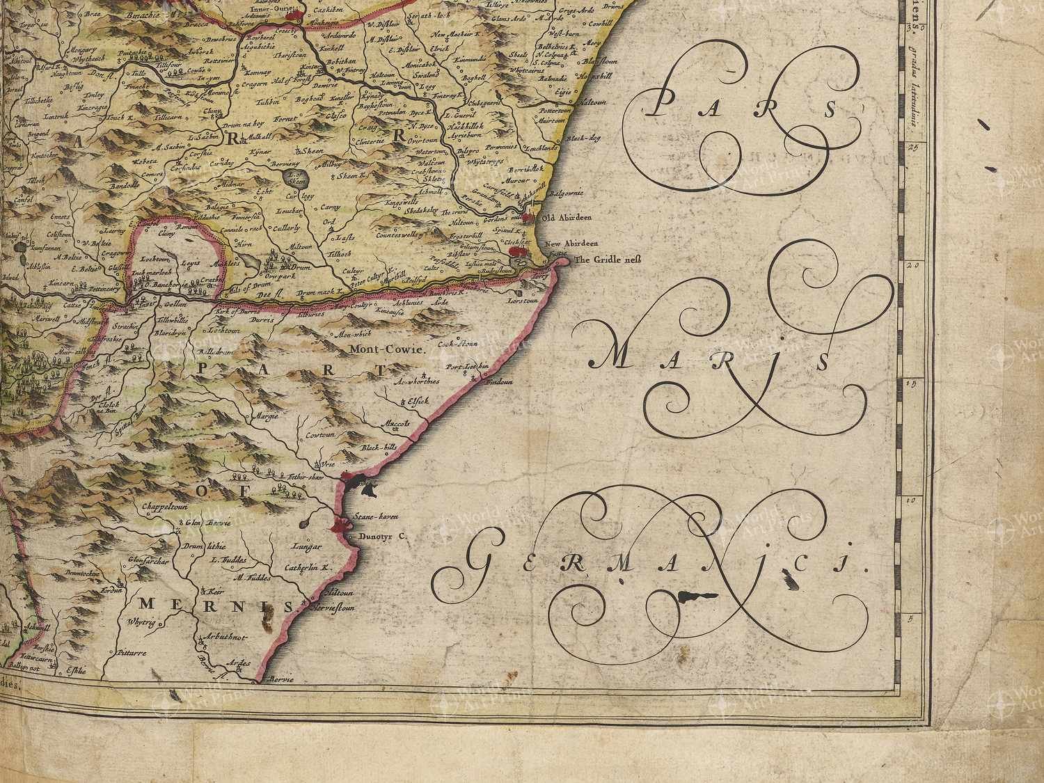 Map bottom right quadrant