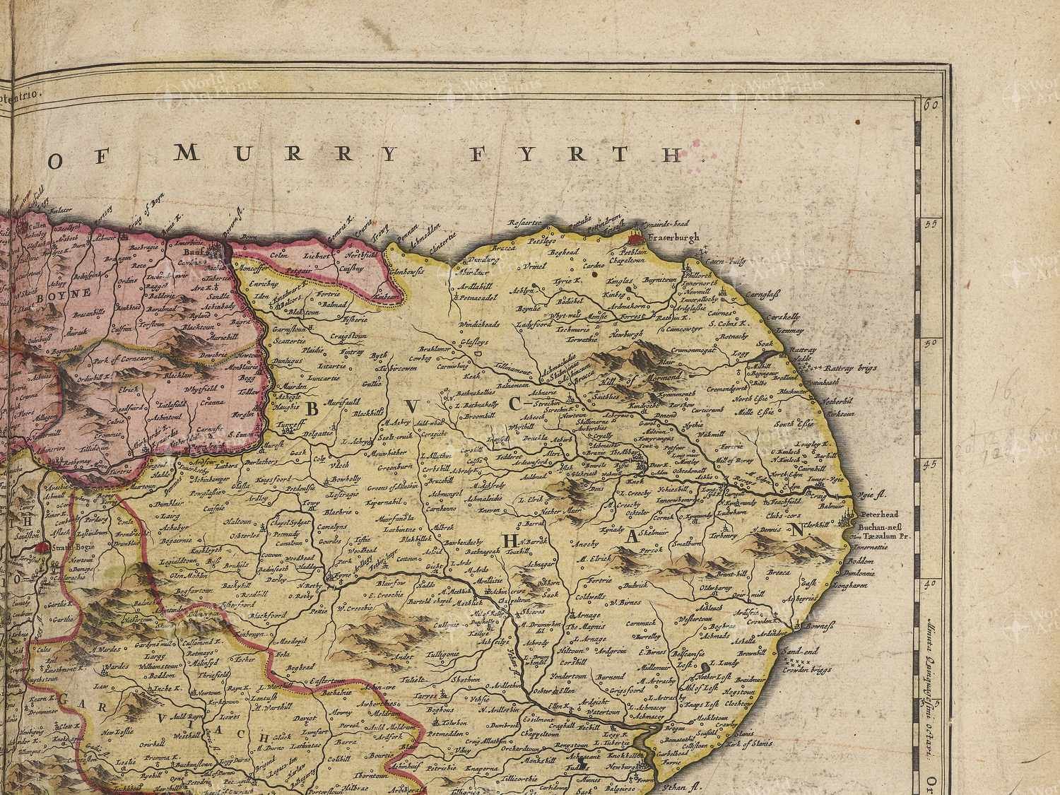 Map top right quadrant