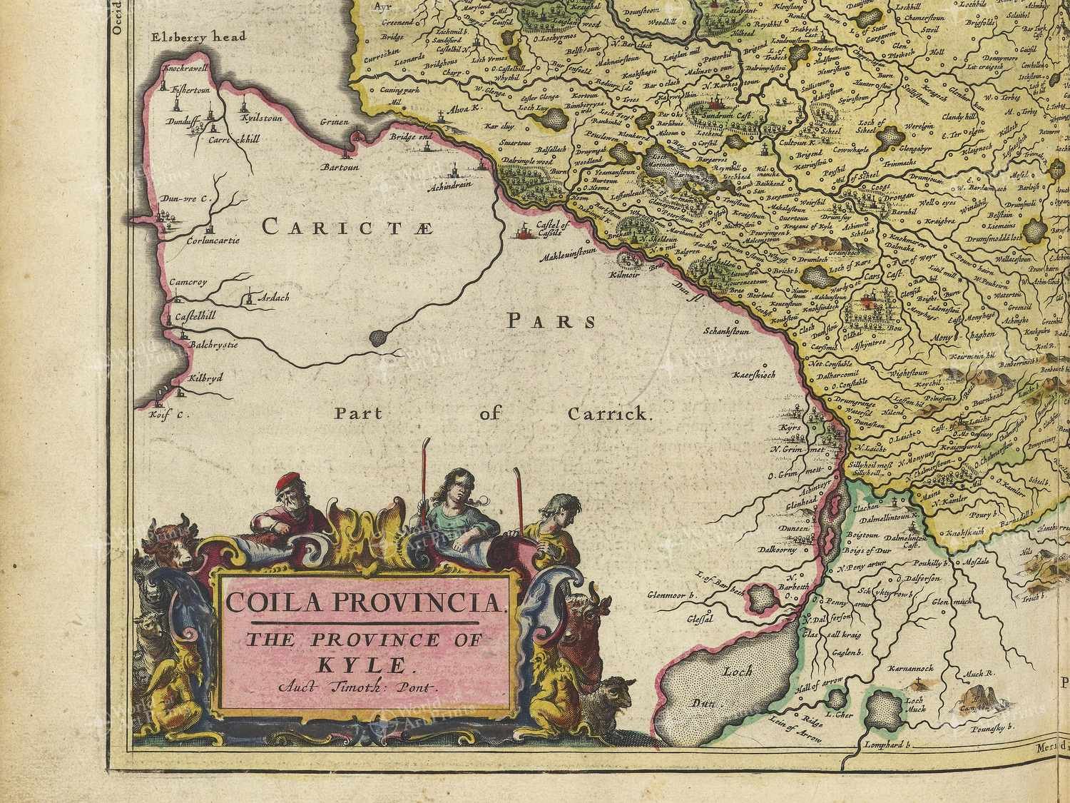 Map bottom left quadrant
