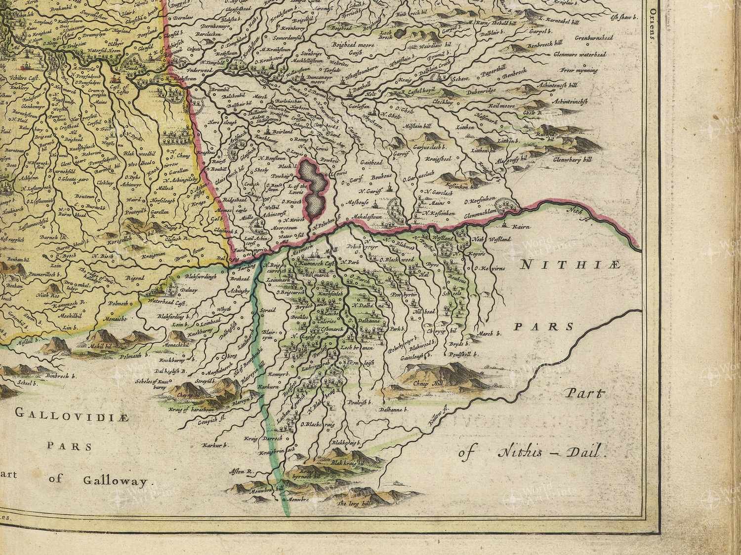 Map bottom right quadrant