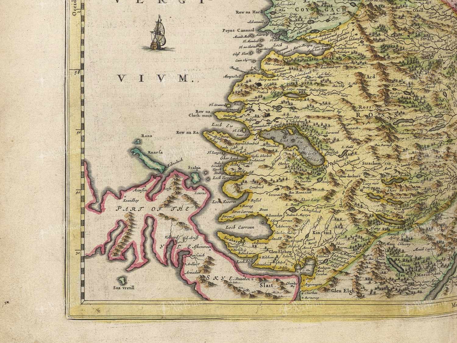 Map bottom left quadrant