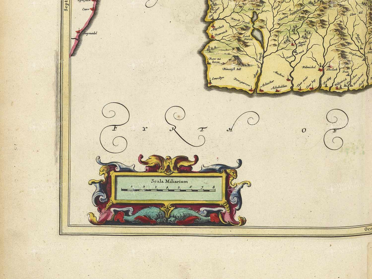 Map bottom left quadrant