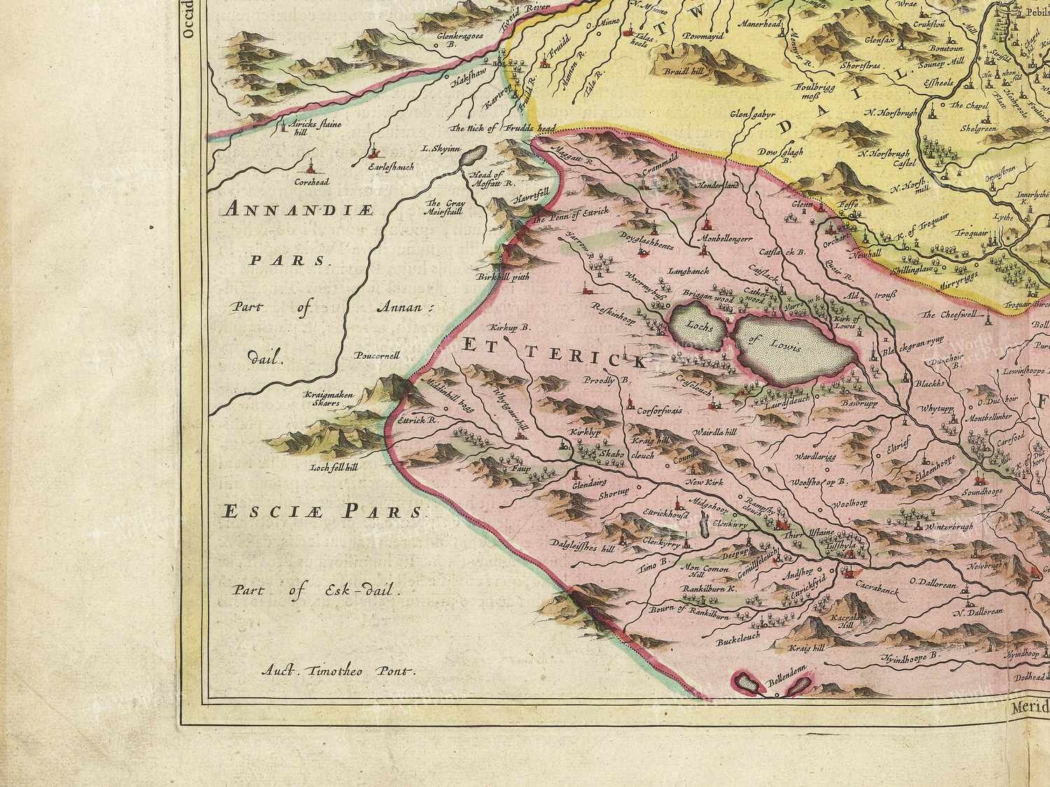 Map bottom left quadrant