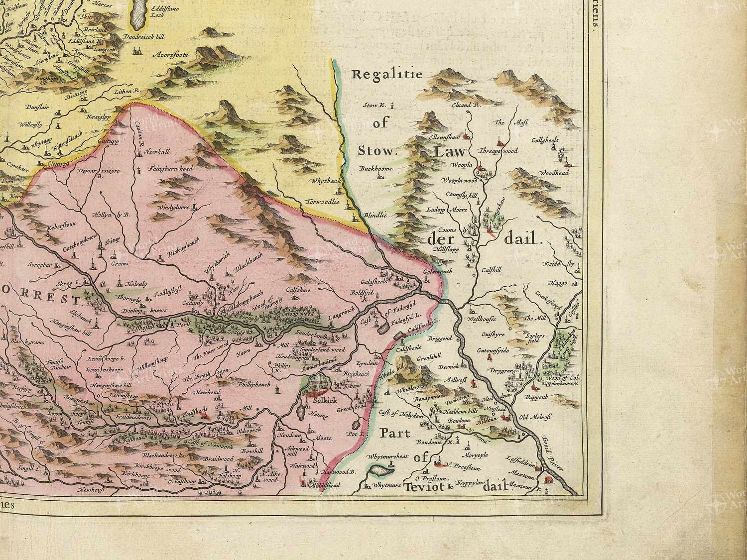 Map bottom right quadrant