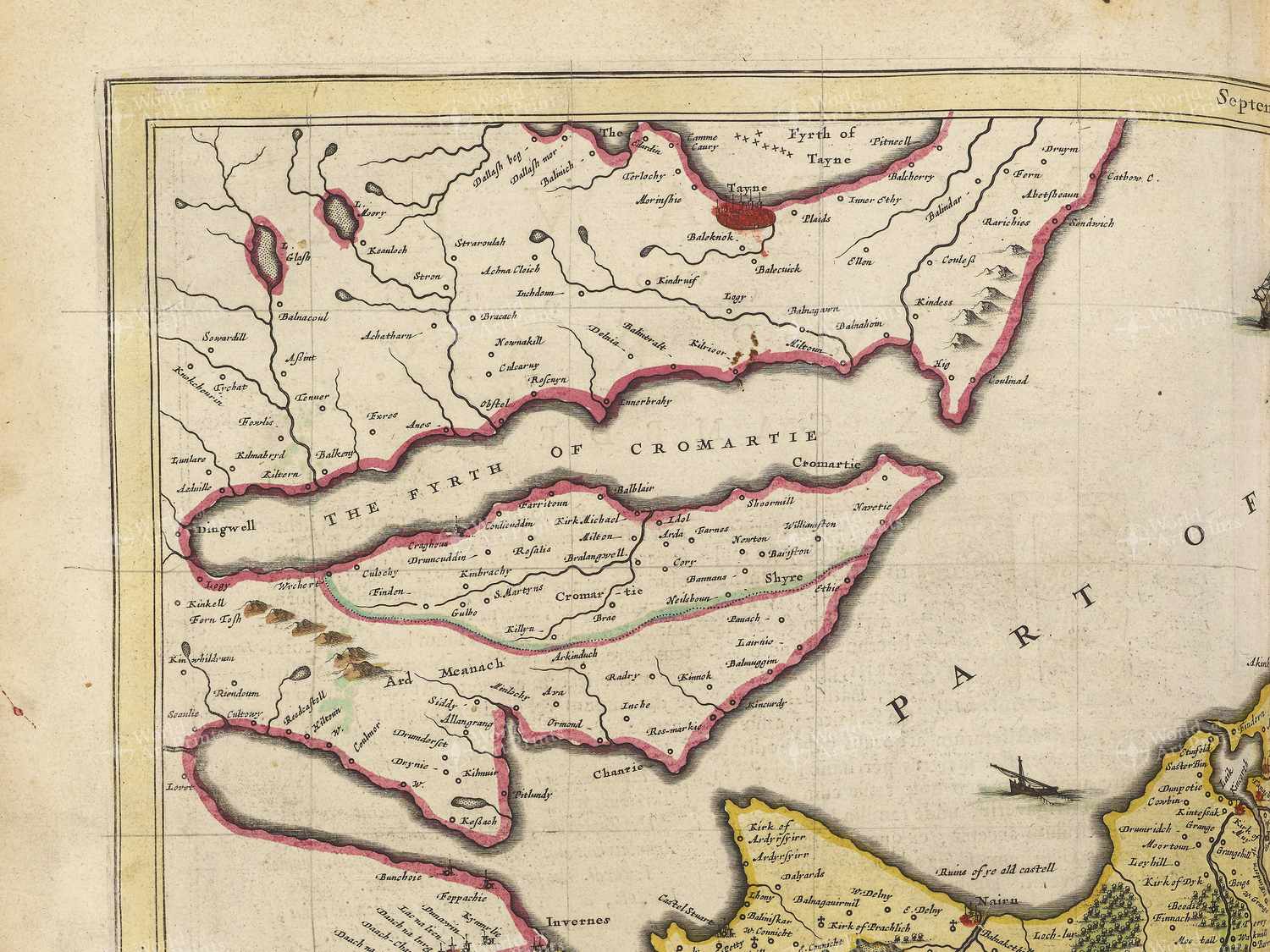 Map top left quadrant