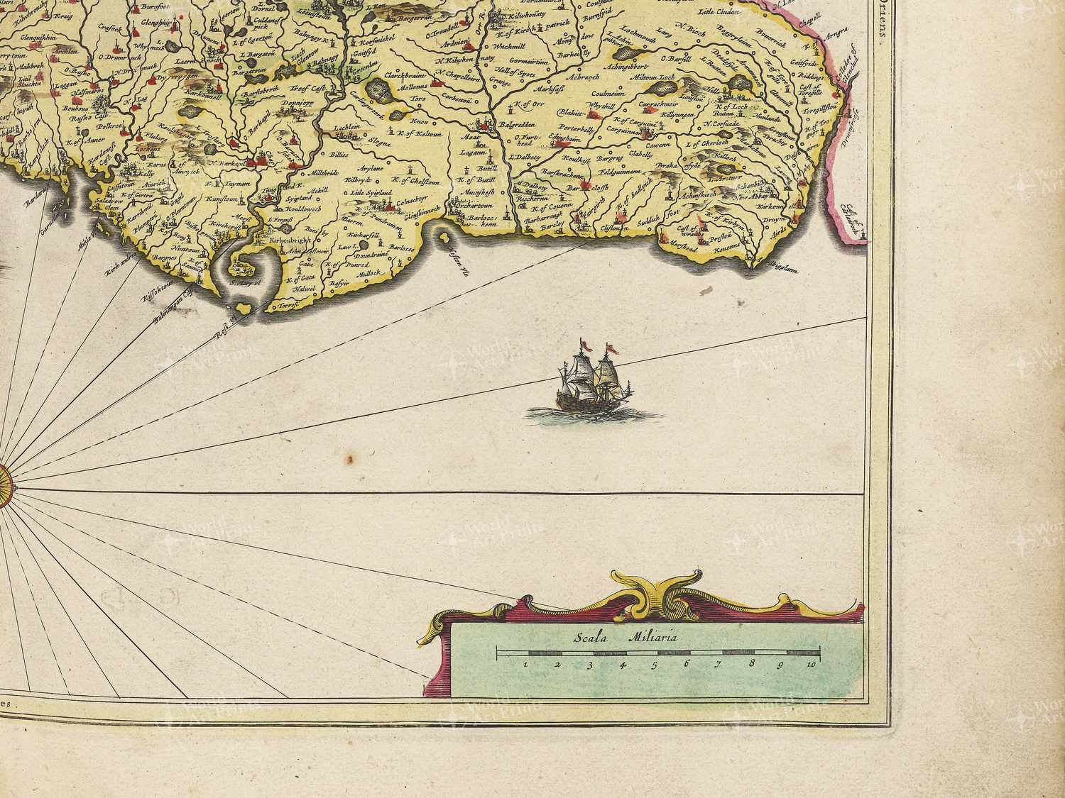 Map bottom right quadrant