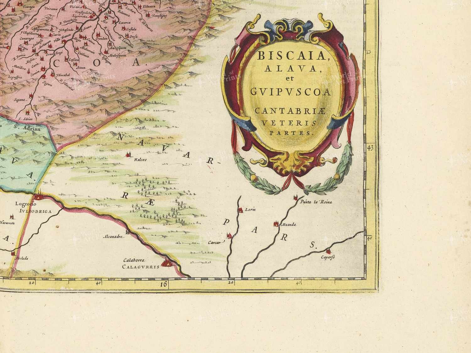 Map bottom right quadrant