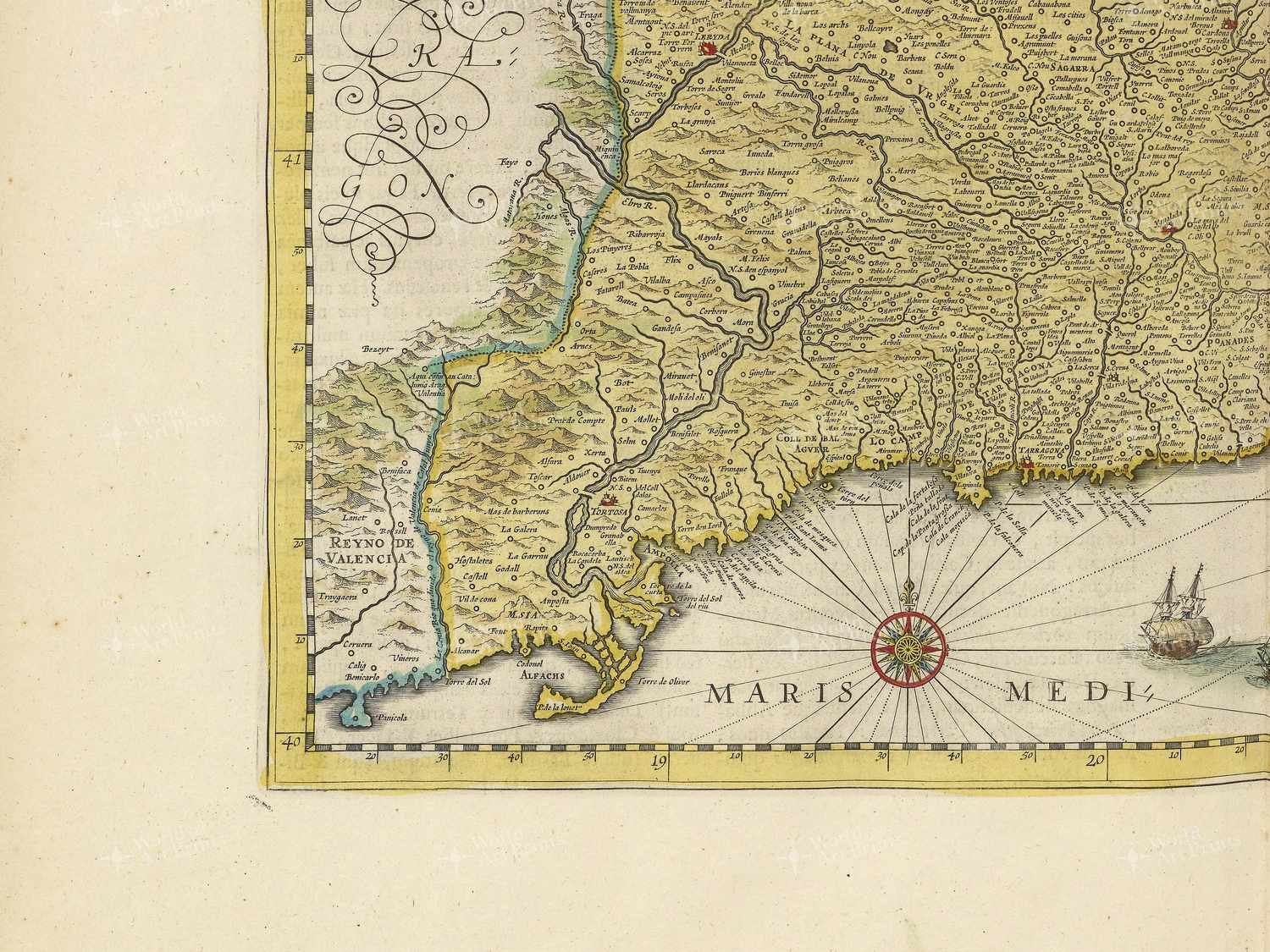 Map bottom left quadrant