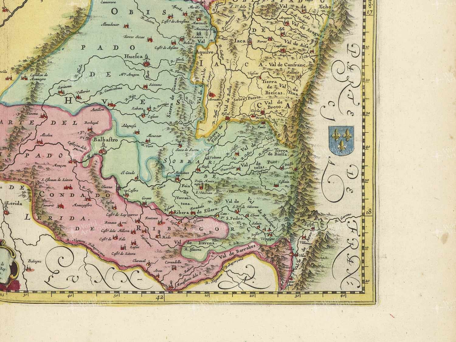 Map bottom right quadrant