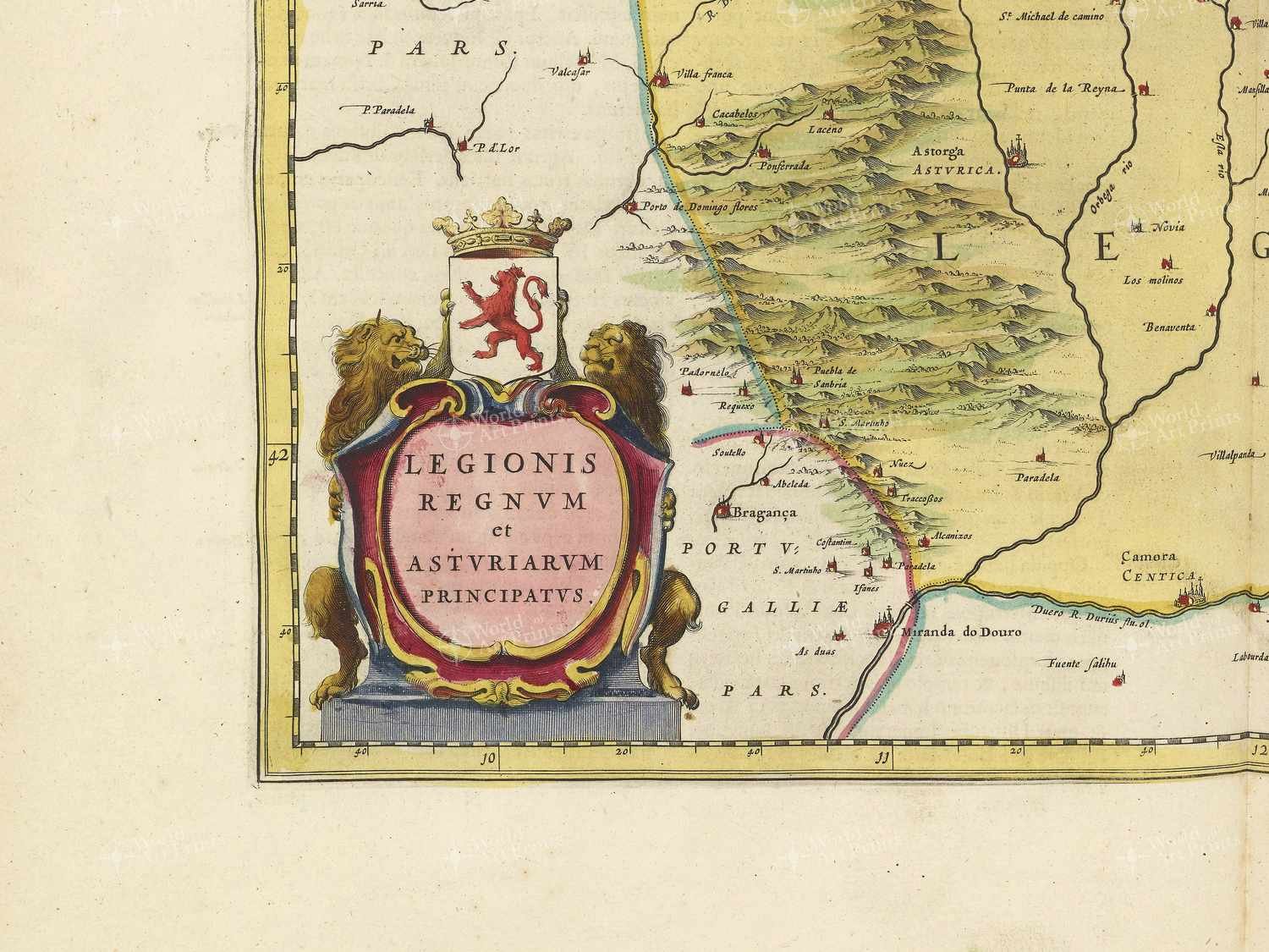 Map bottom left quadrant