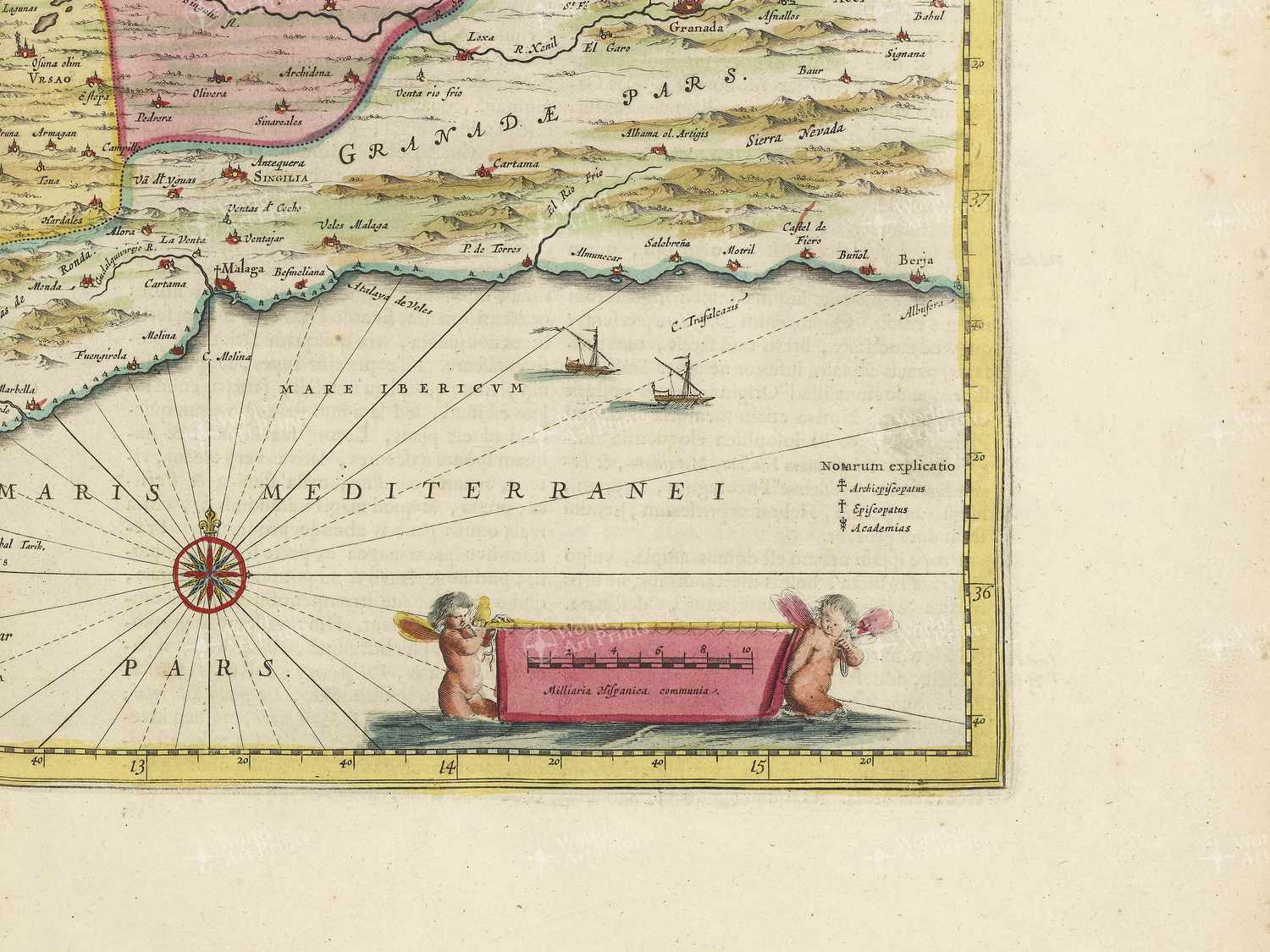 Map bottom right quadrant