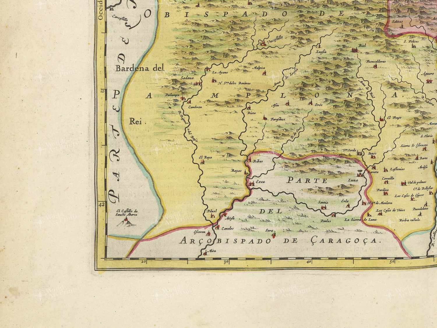 Map bottom left quadrant