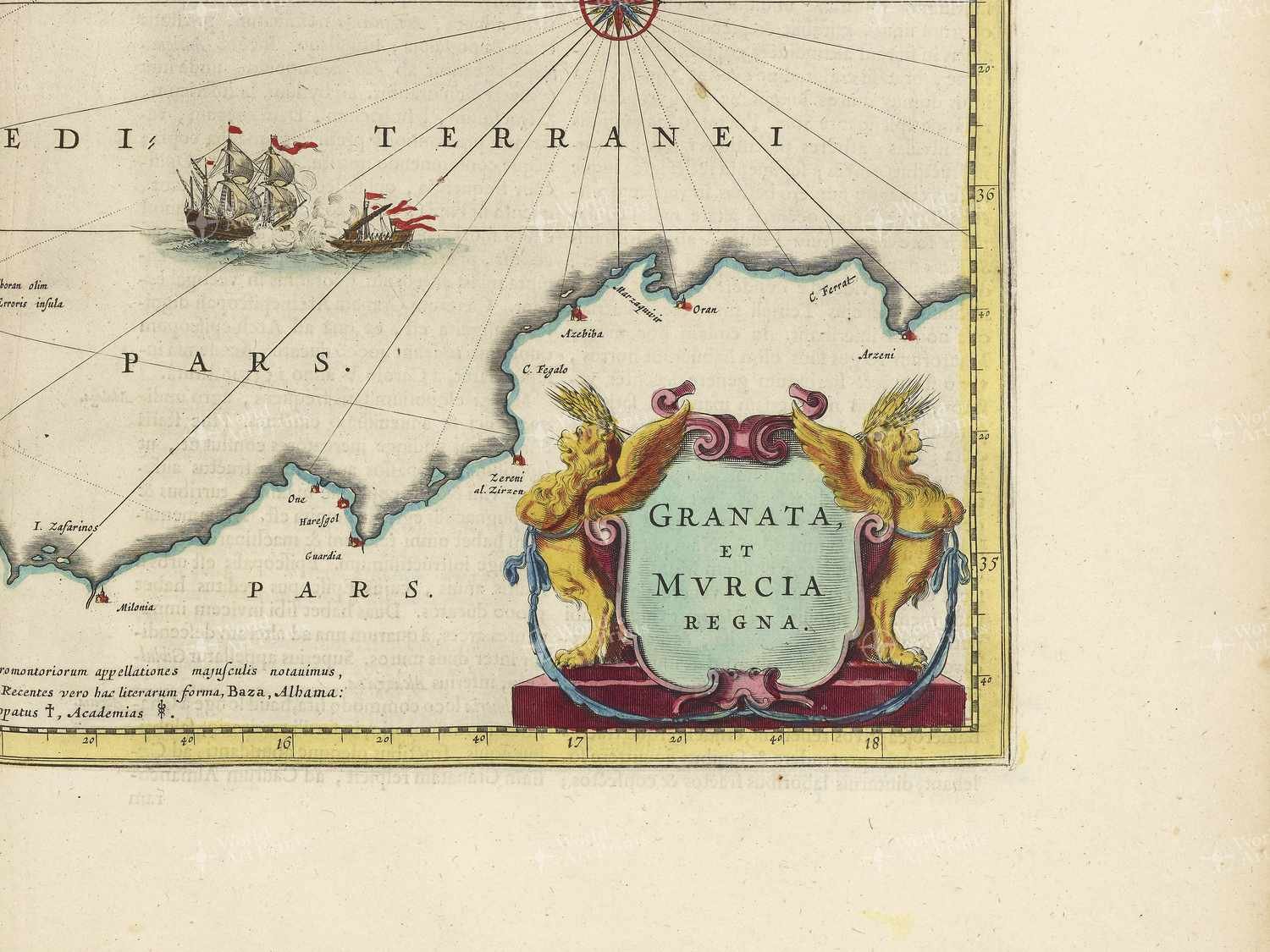 Map bottom right quadrant