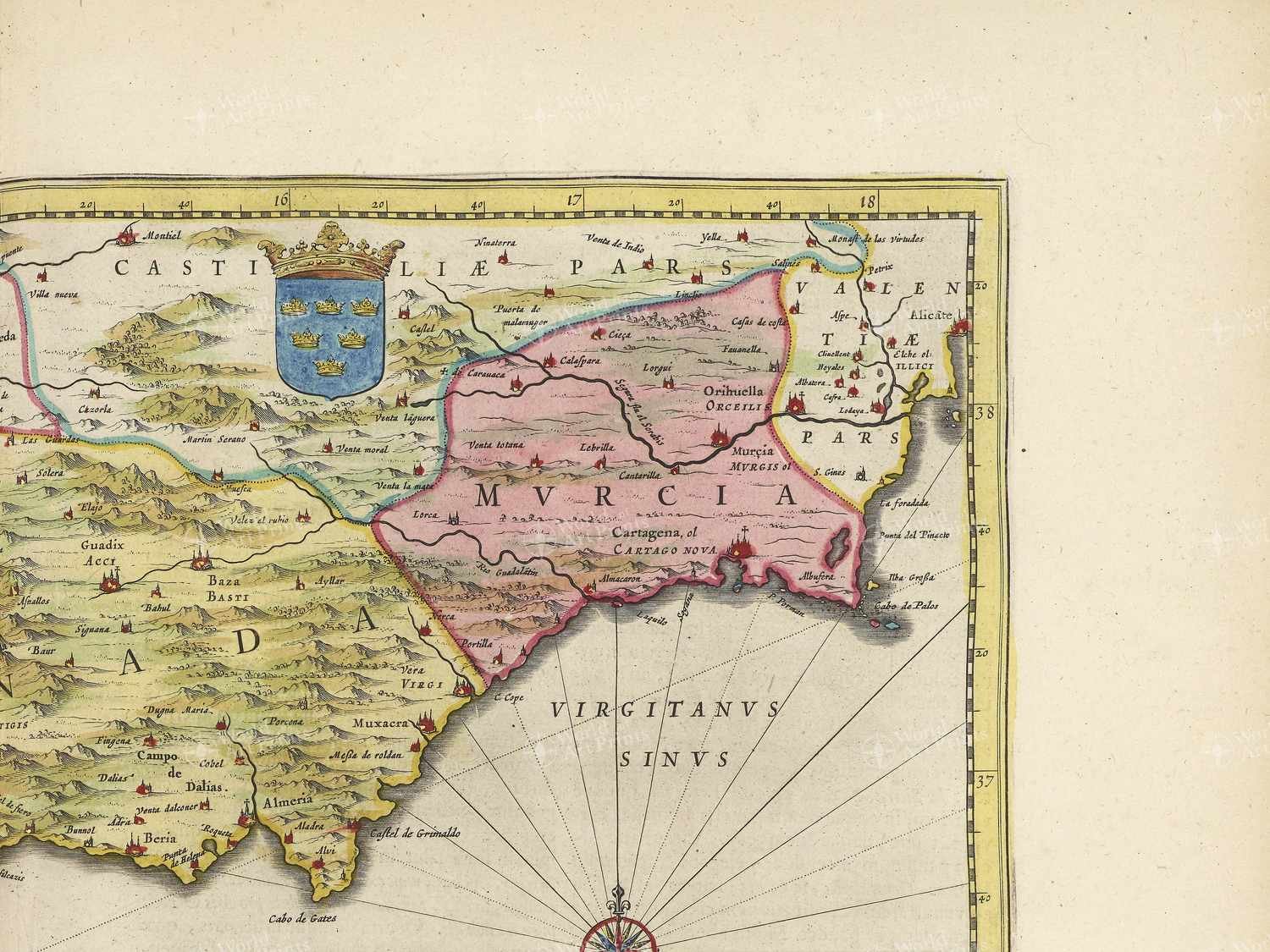 Map top right quadrant