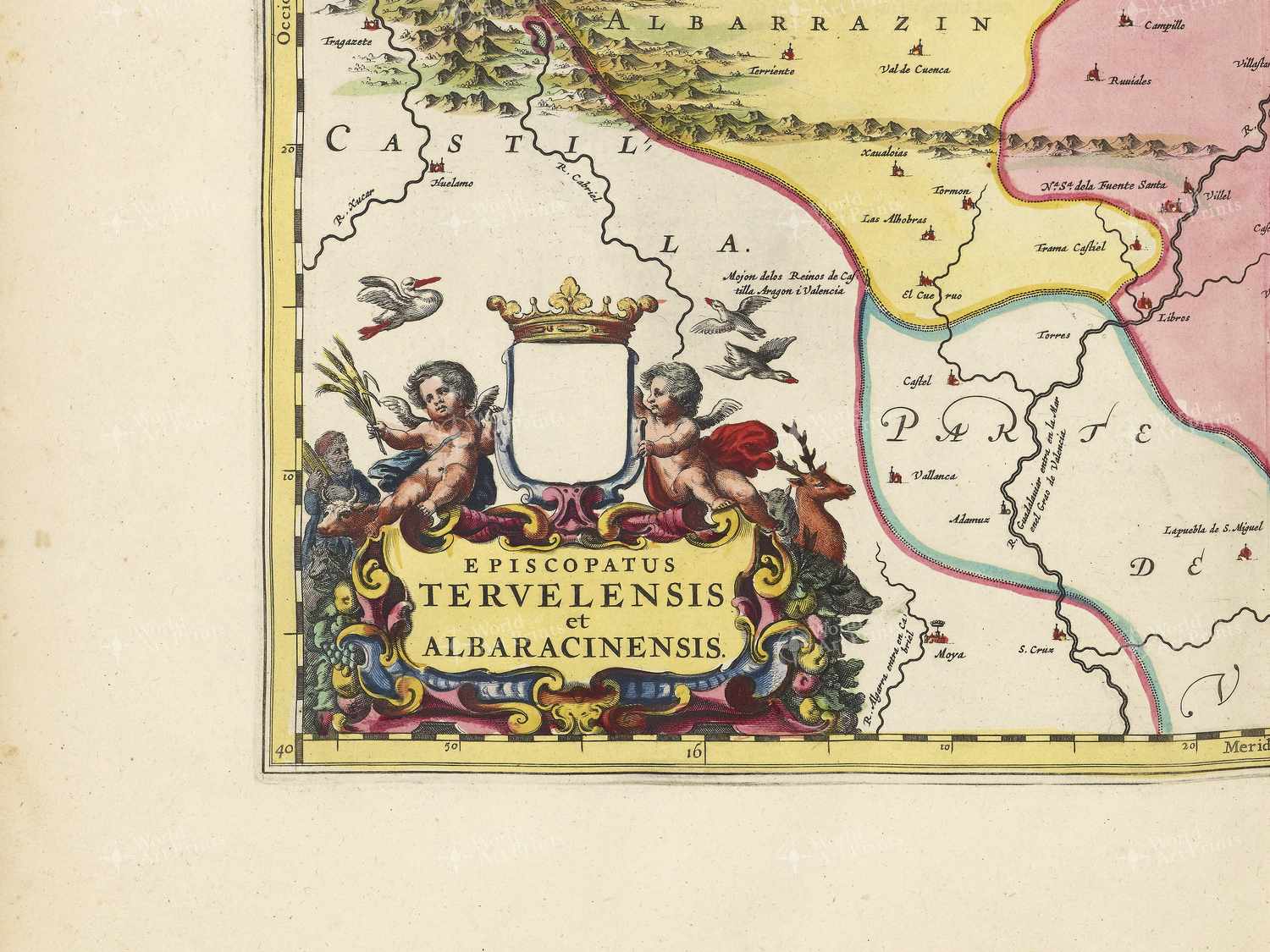 Map bottom left quadrant