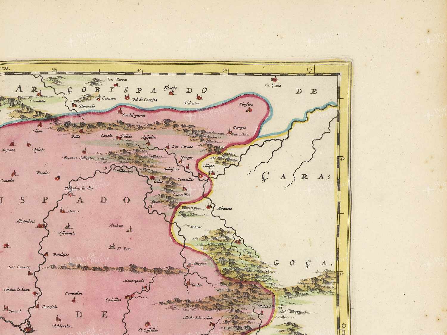 Map top right quadrant