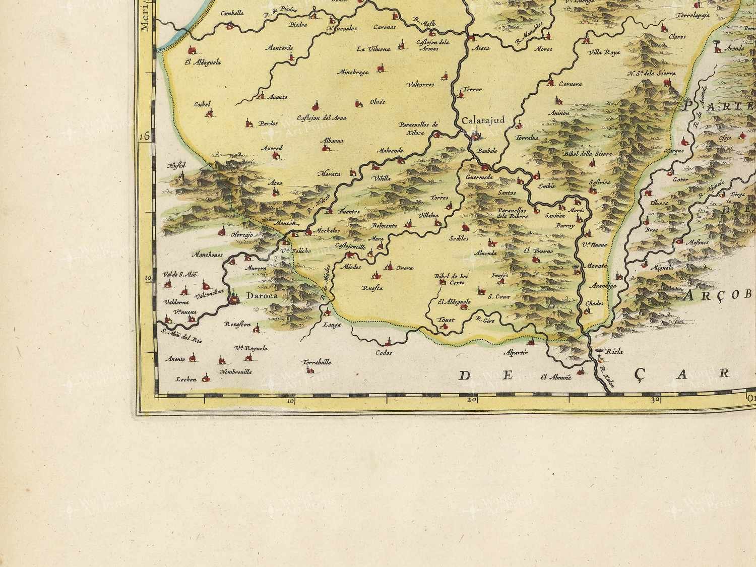 Map bottom left quadrant