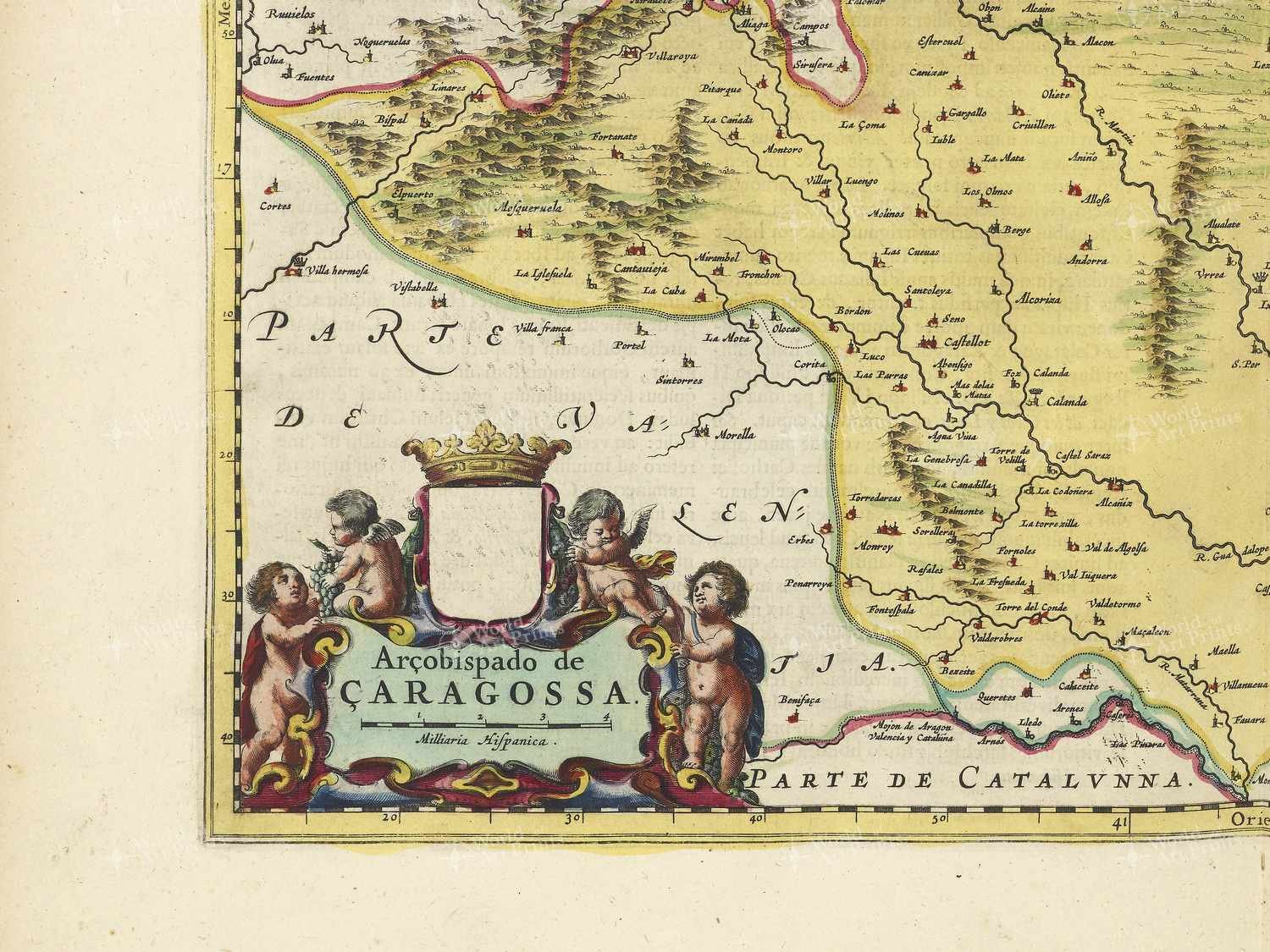 Map bottom left quadrant