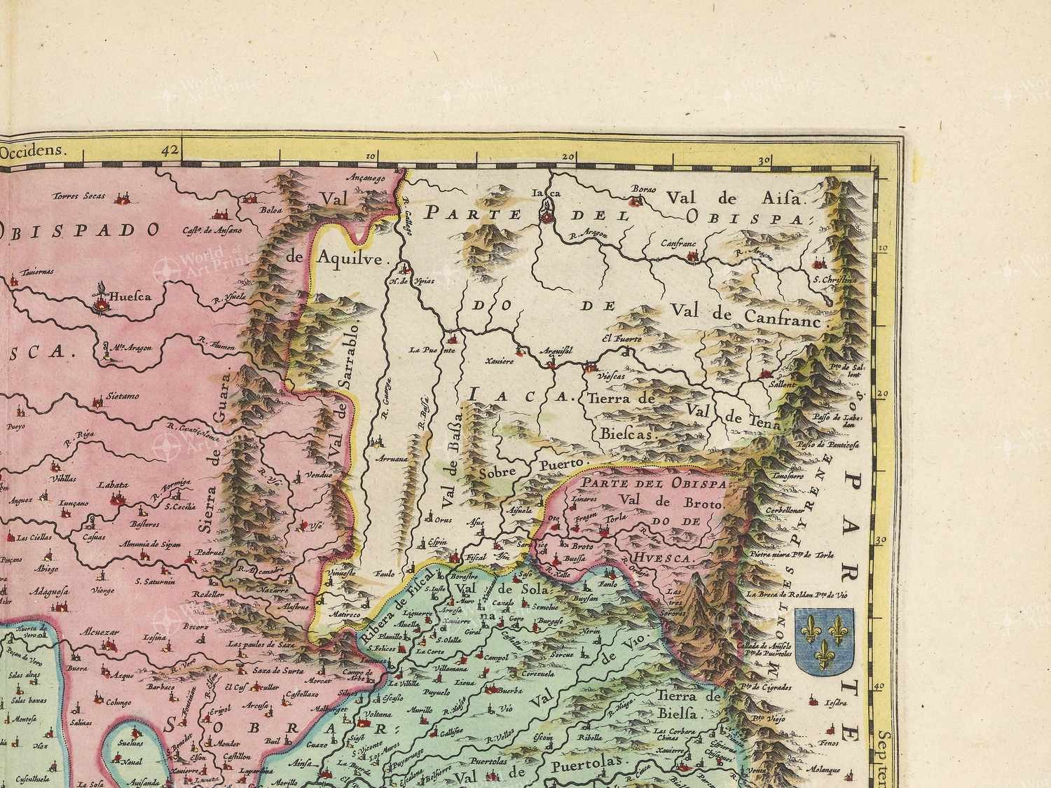 Map top right quadrant