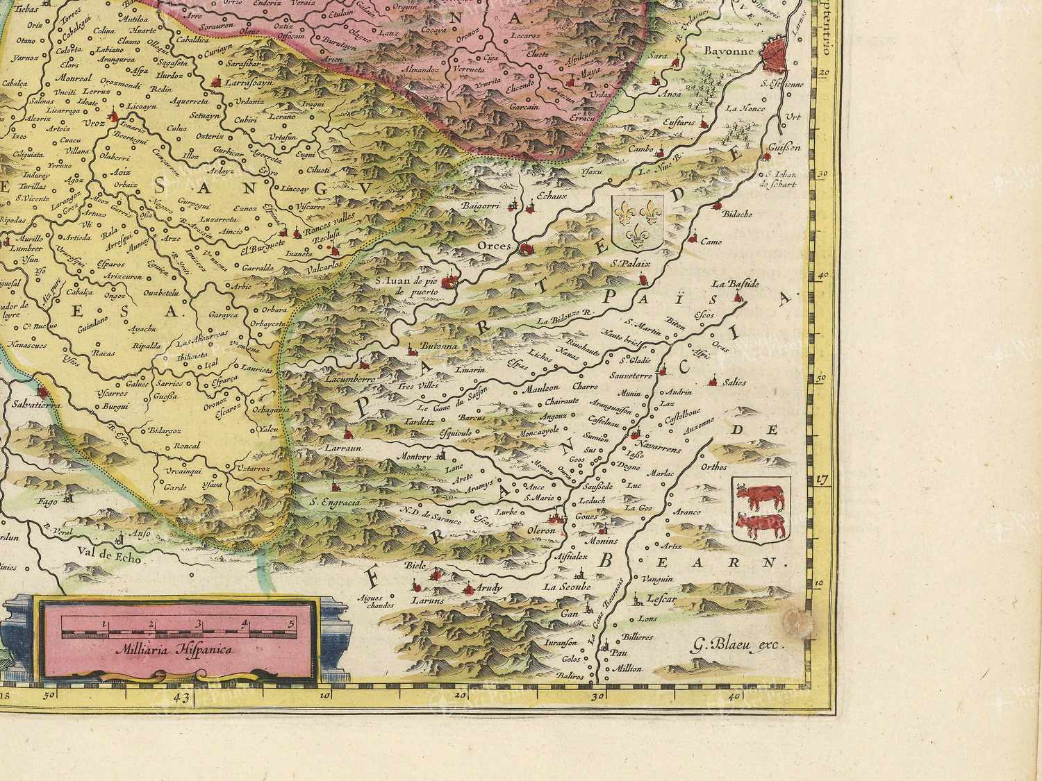 Map bottom right quadrant
