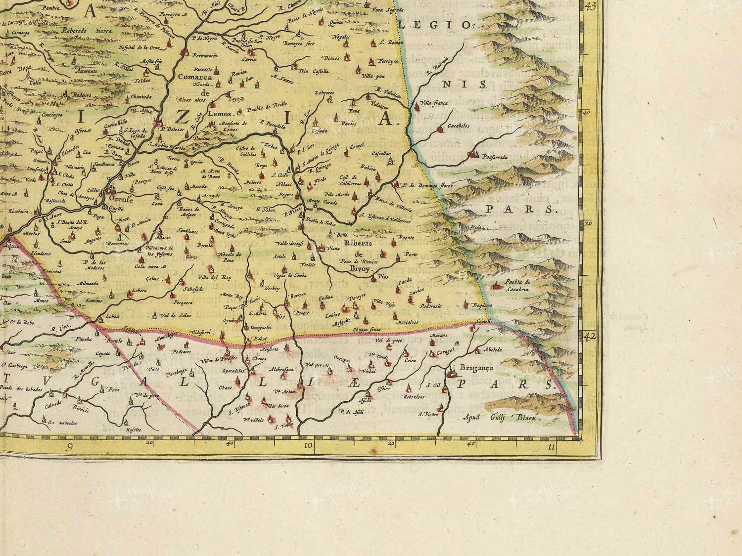 Map bottom right quadrant