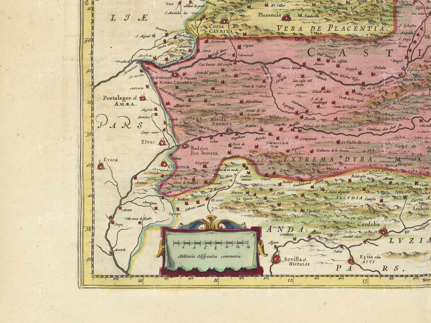 Map bottom left quadrant