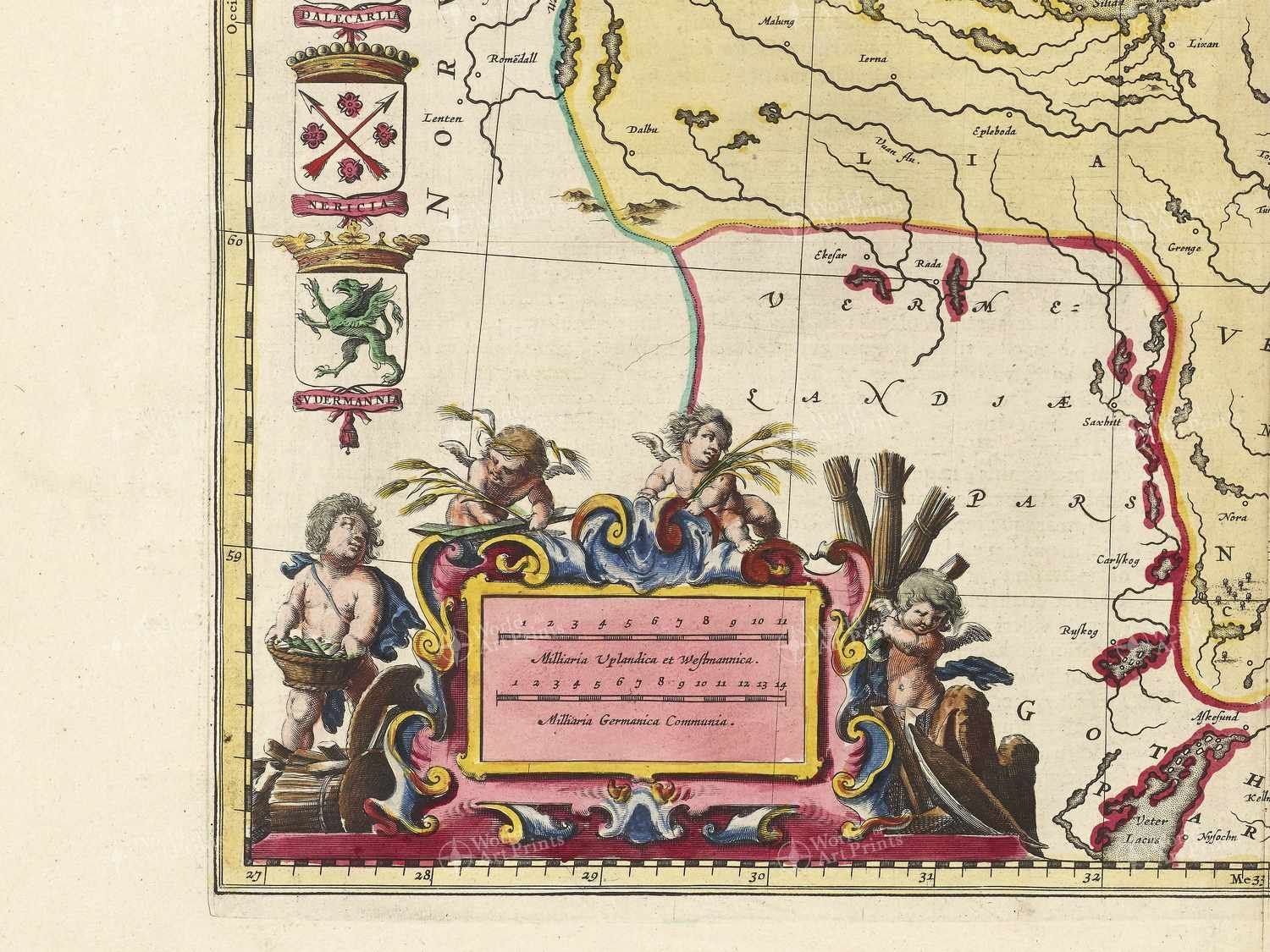 Map bottom left quadrant