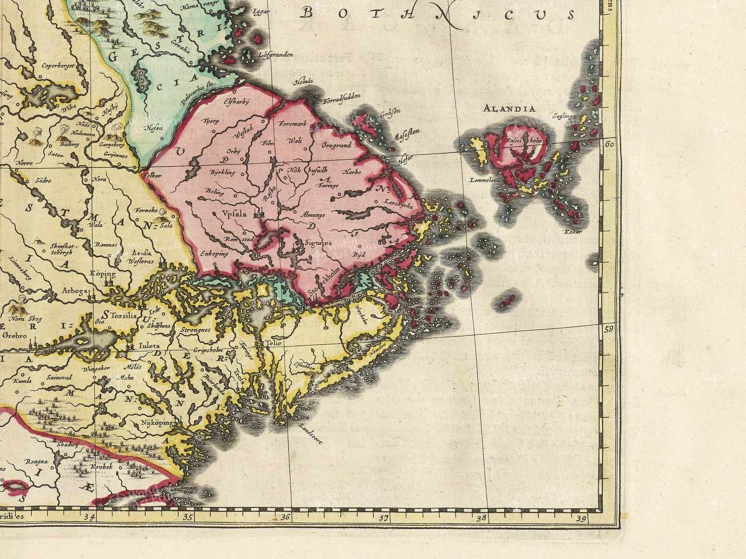 Map bottom right quadrant
