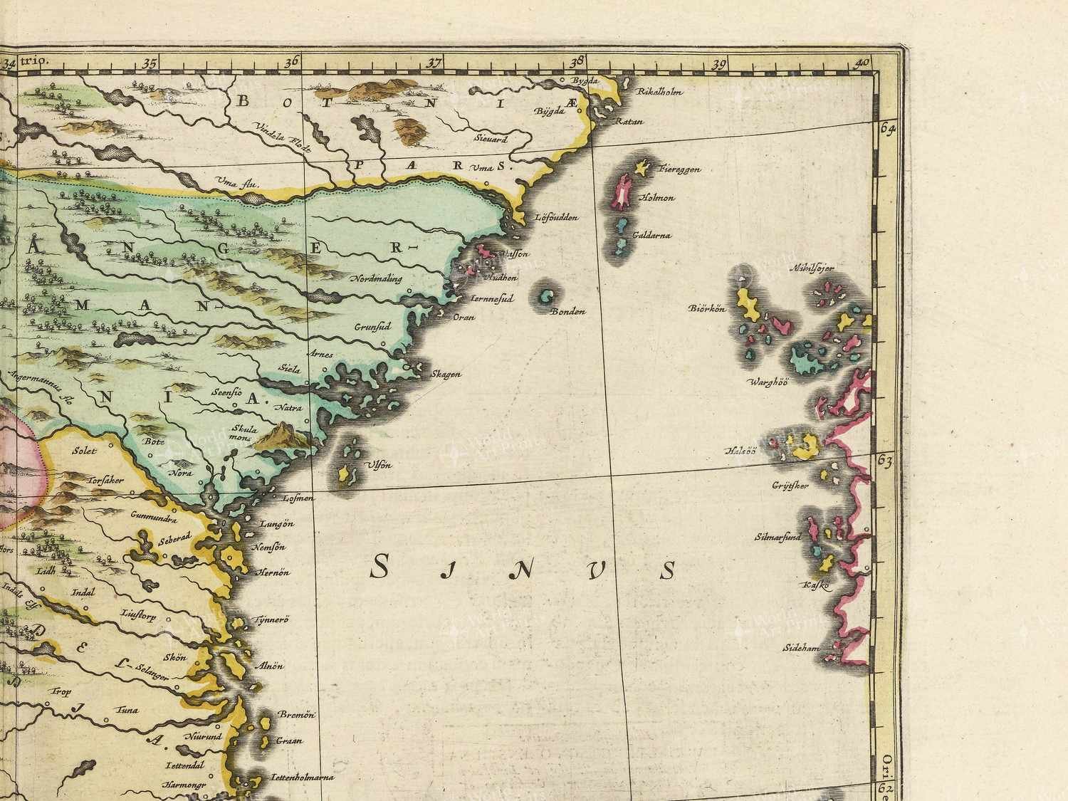 Map top right quadrant