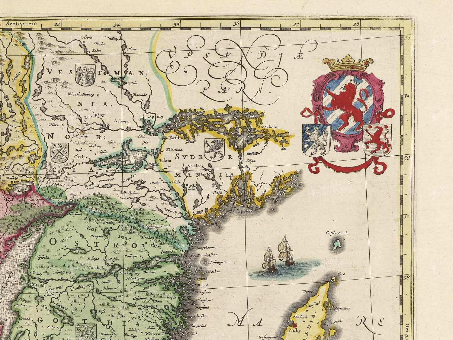 Map top right quadrant