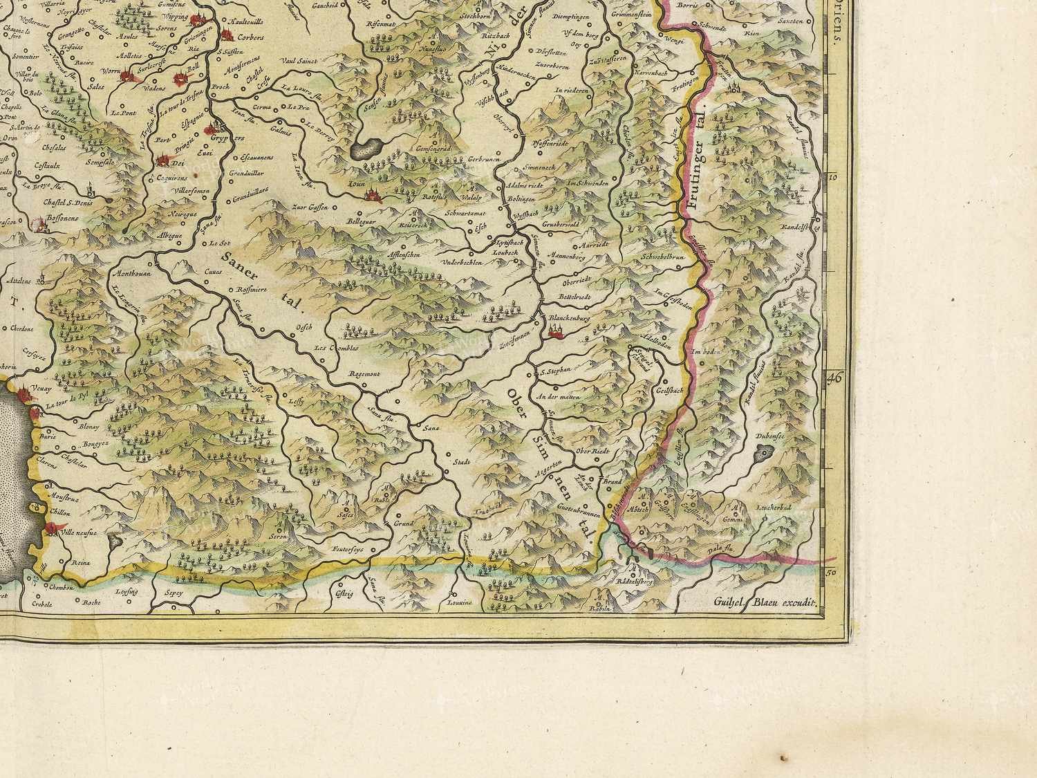 Map bottom right quadrant