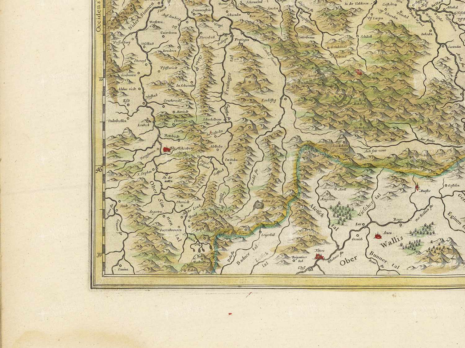 Map bottom left quadrant