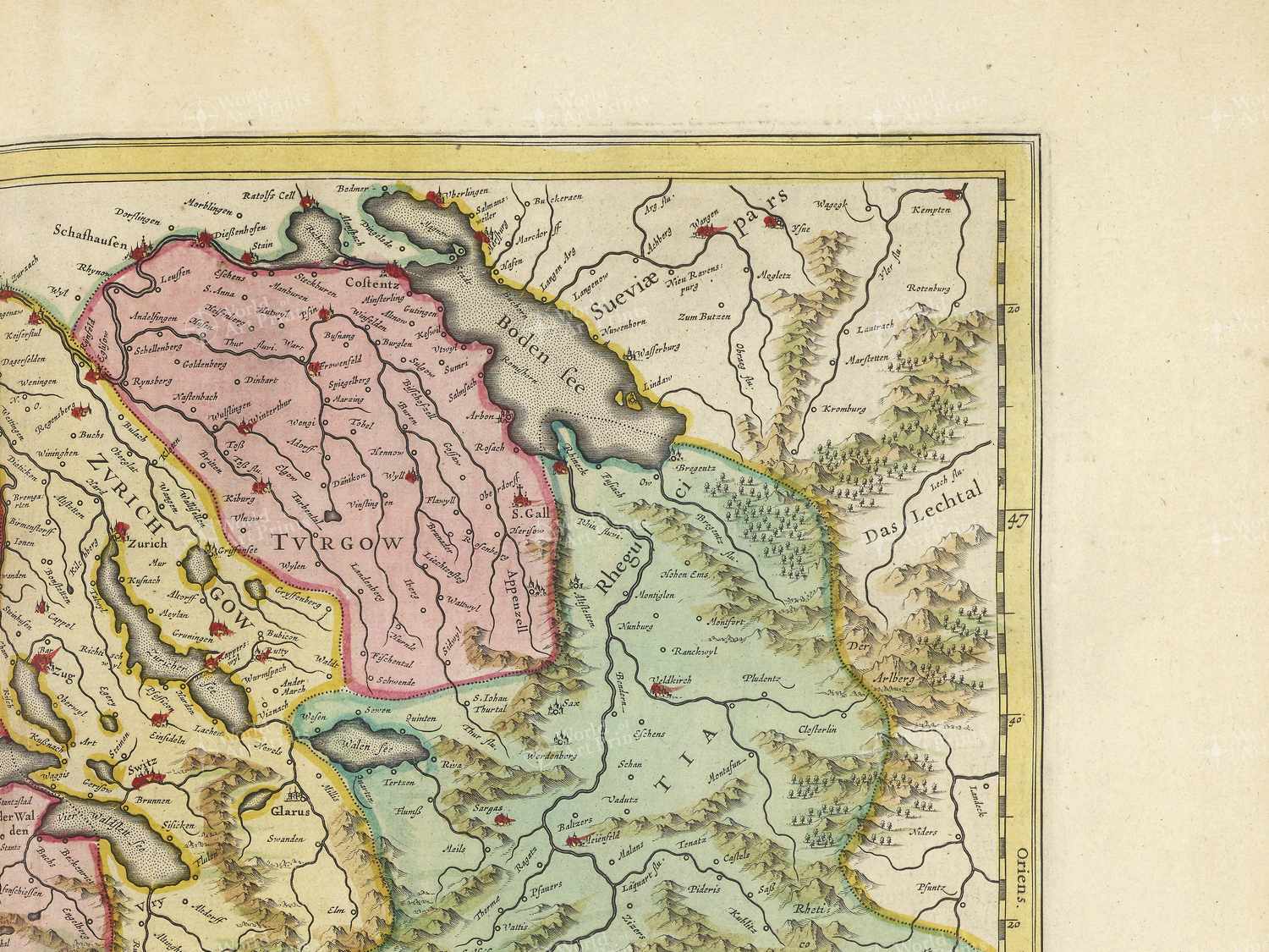 Map top right quadrant