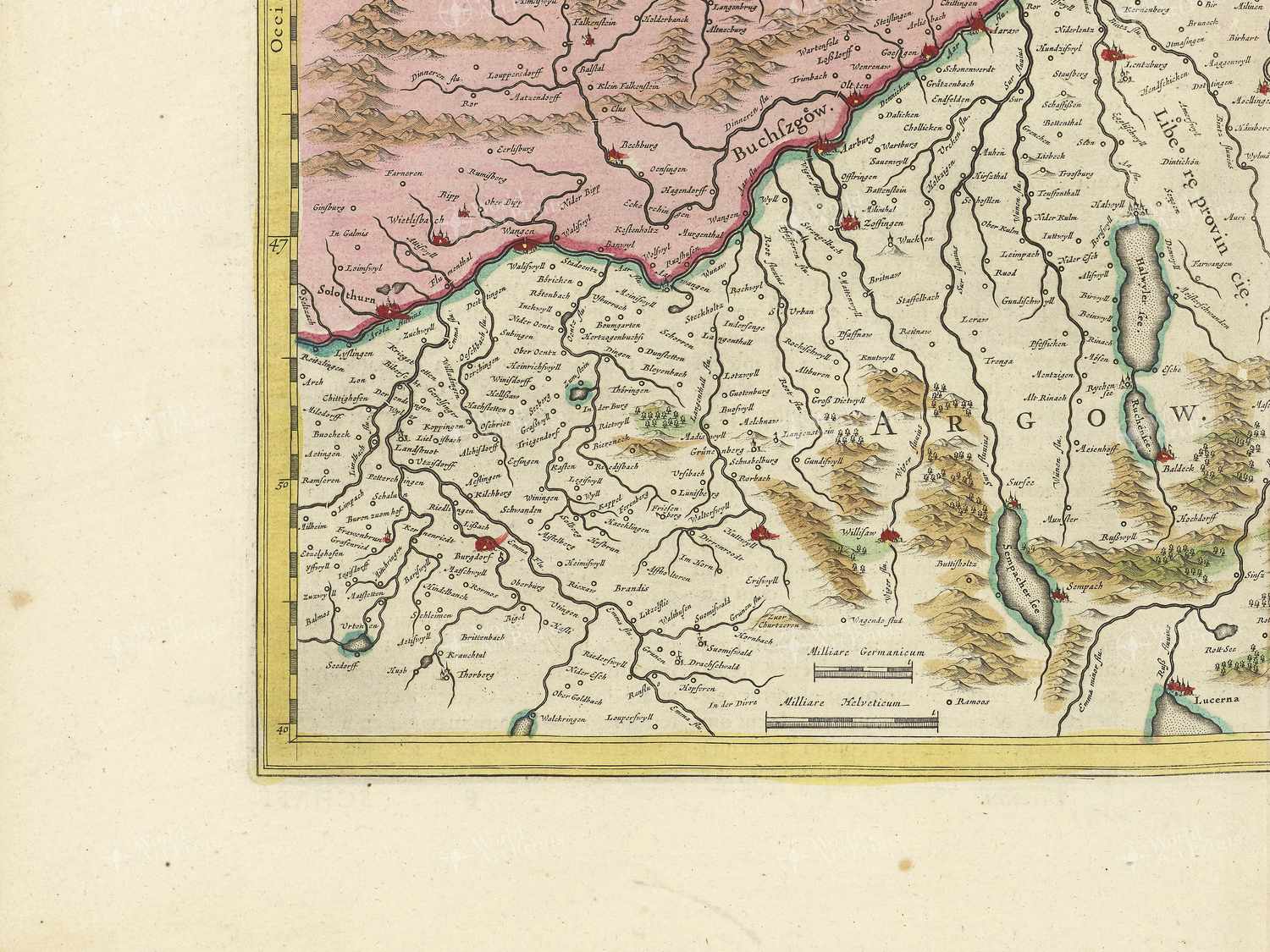 Map bottom left quadrant