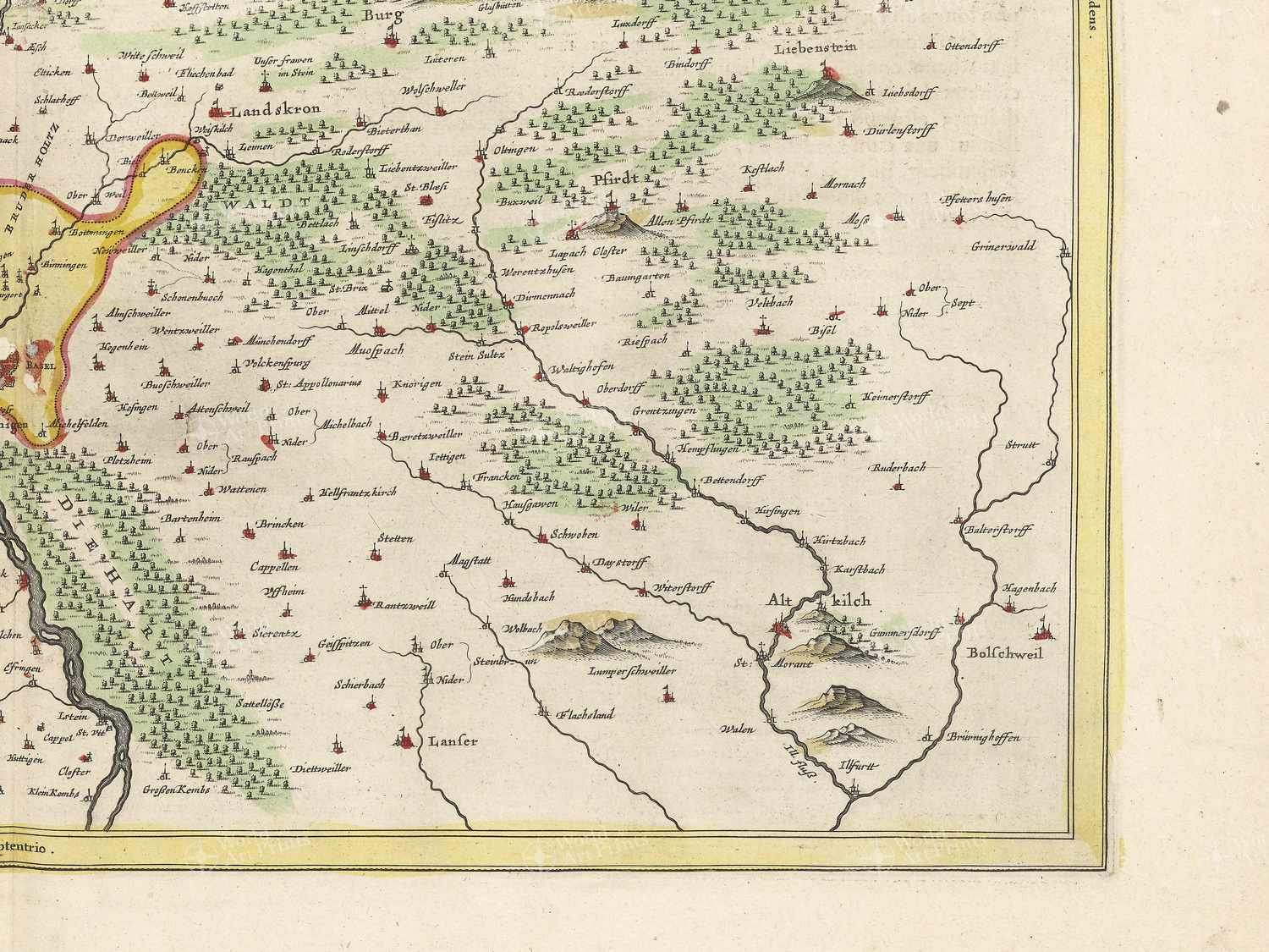 Map bottom right quadrant
