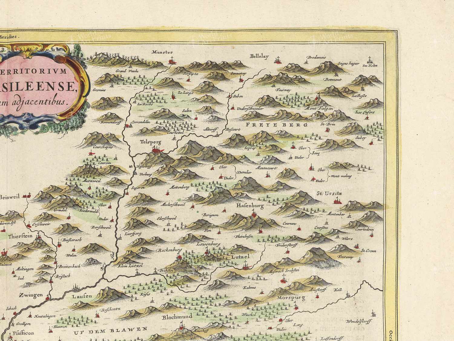Map top right quadrant