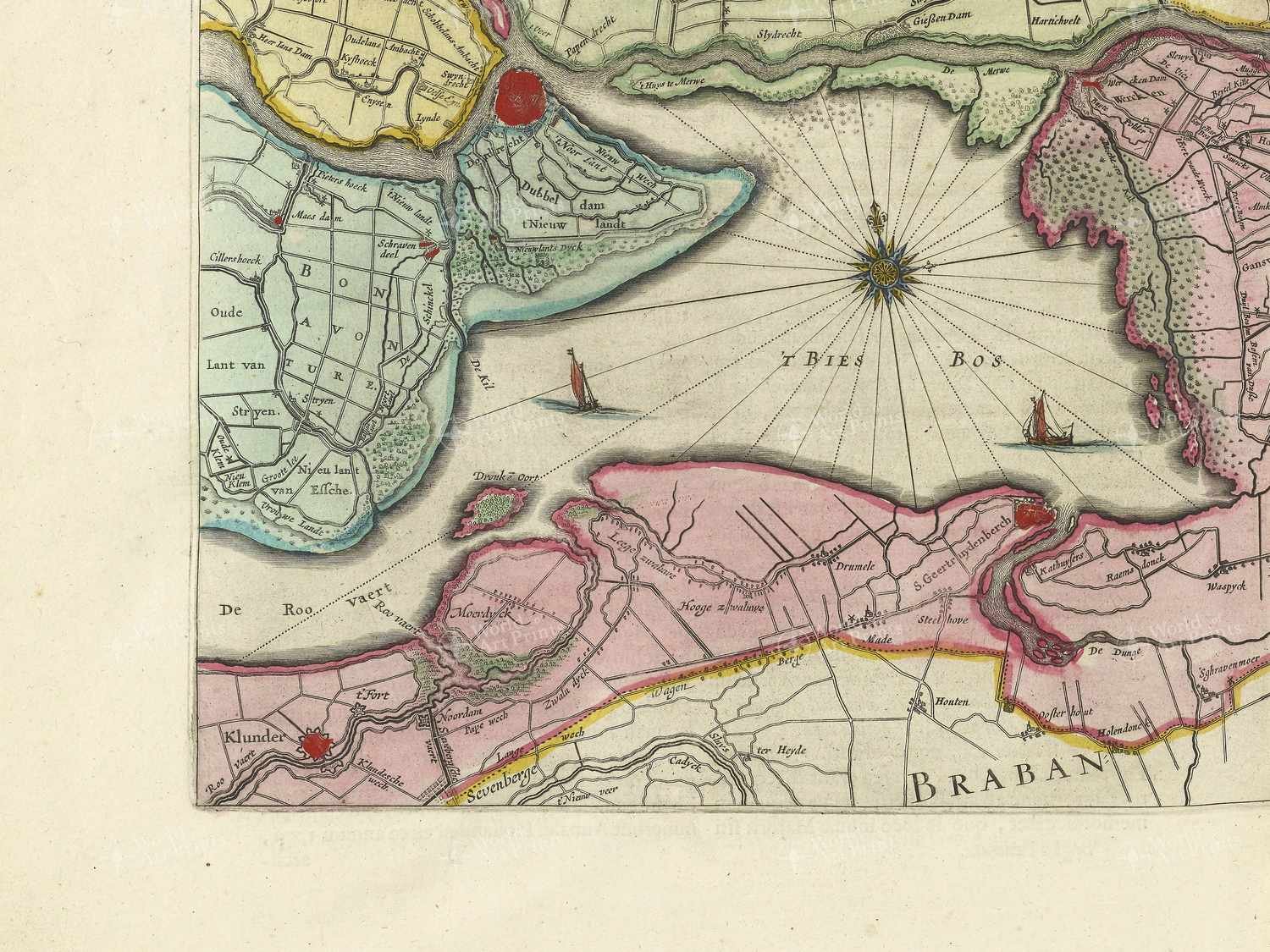 Map bottom left quadrant