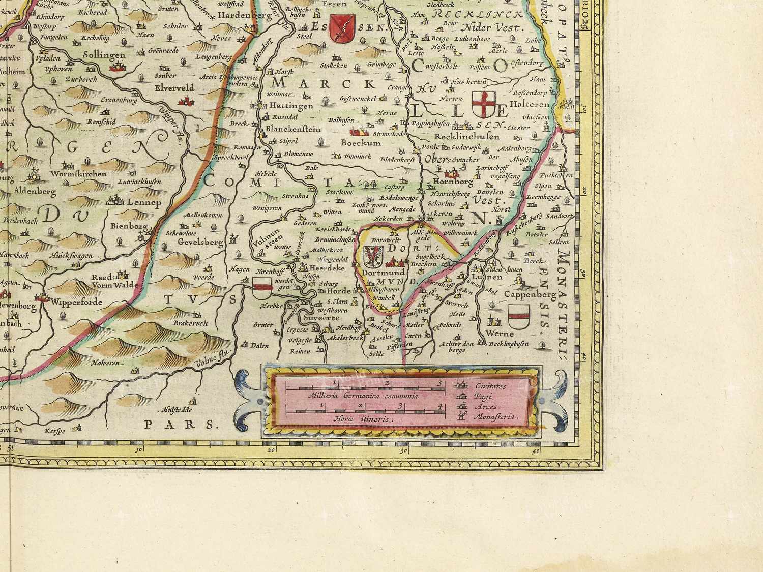 Map bottom right quadrant
