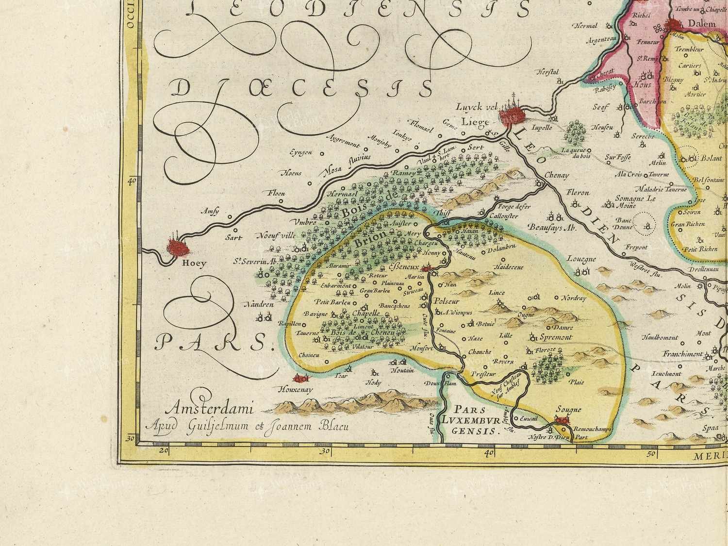Map bottom left quadrant