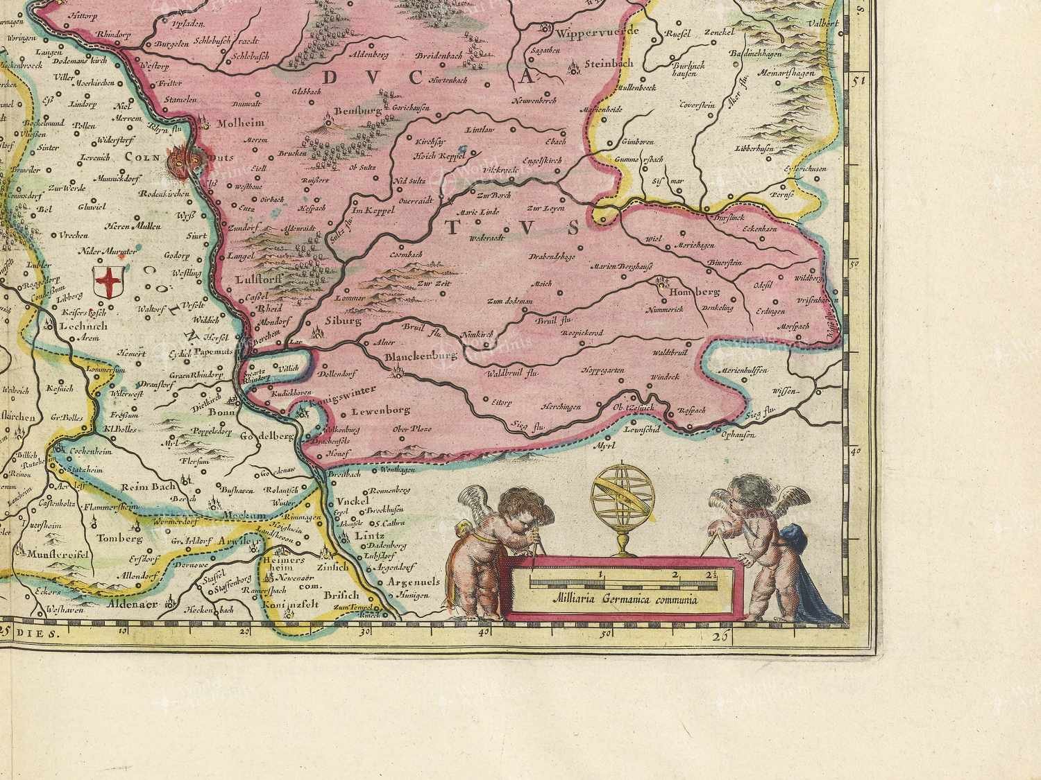 Map bottom right quadrant