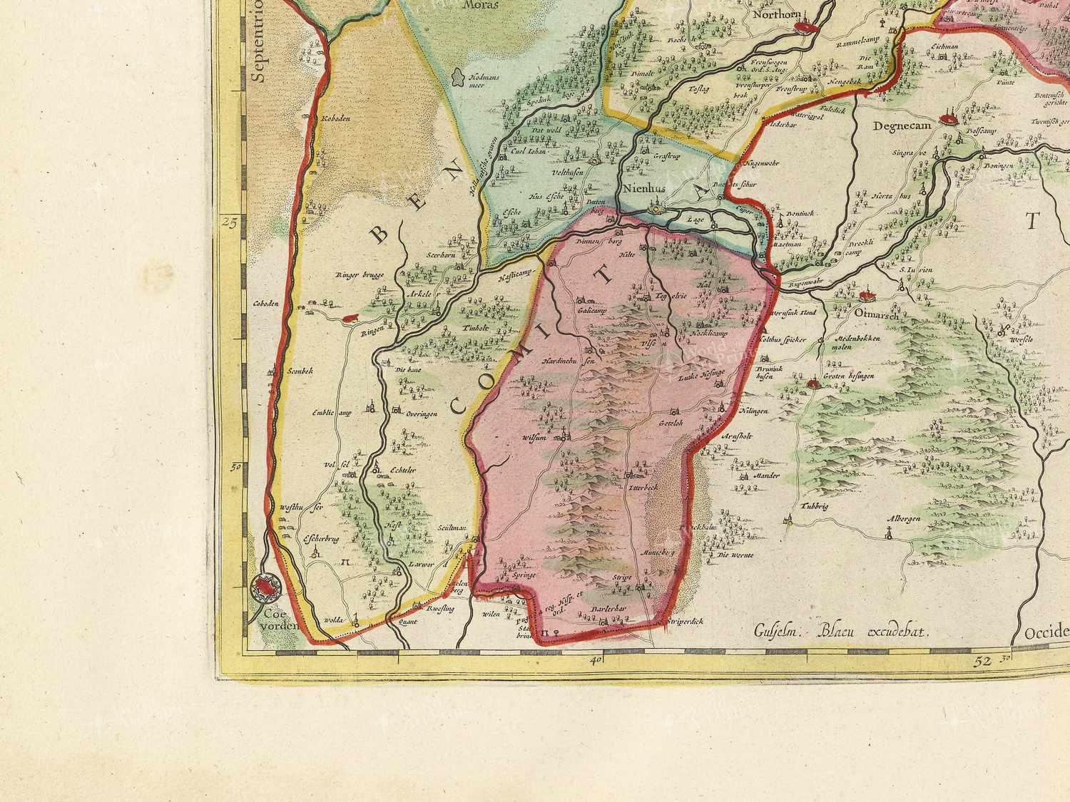 Map bottom left quadrant