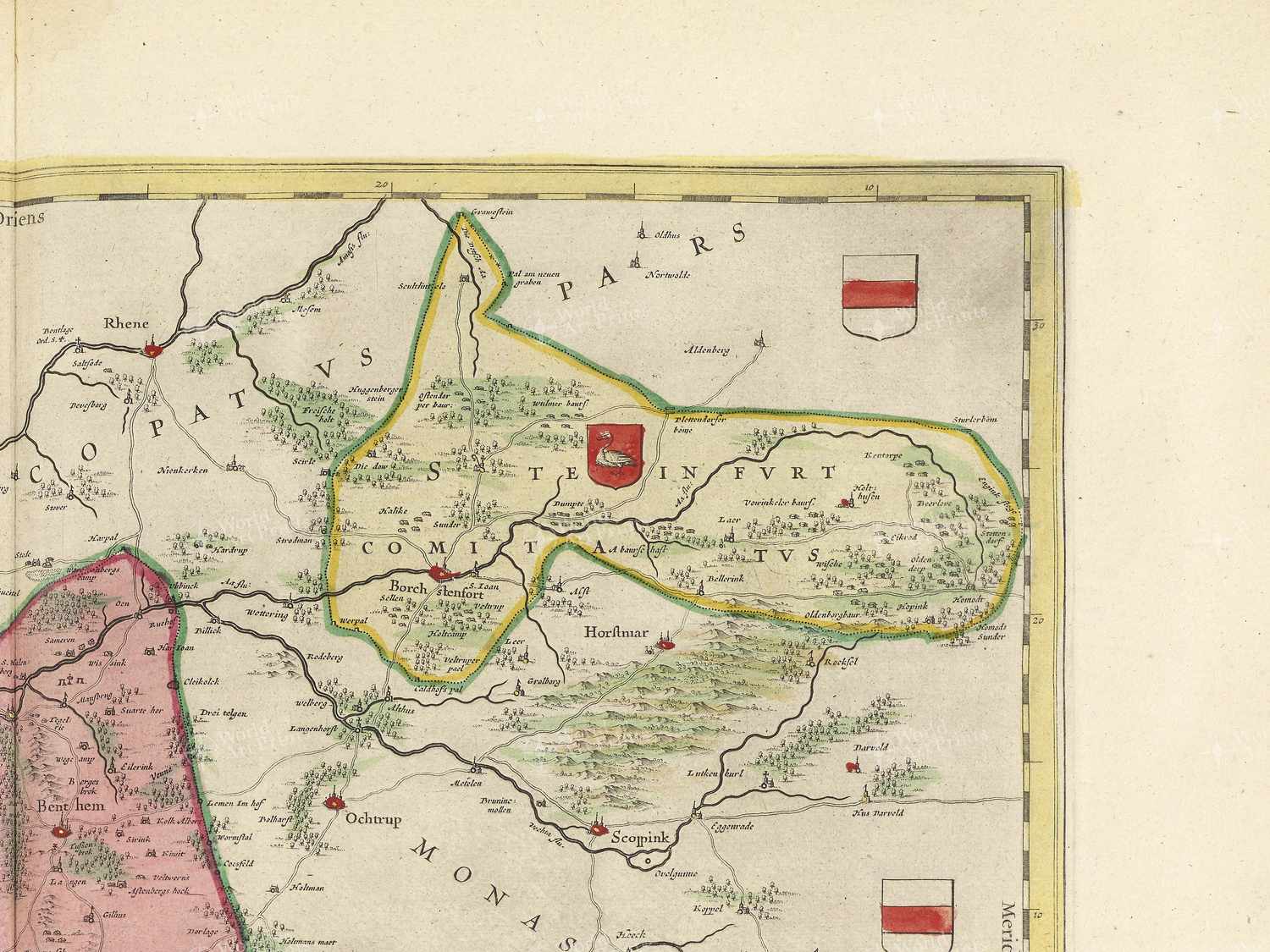 Map top right quadrant