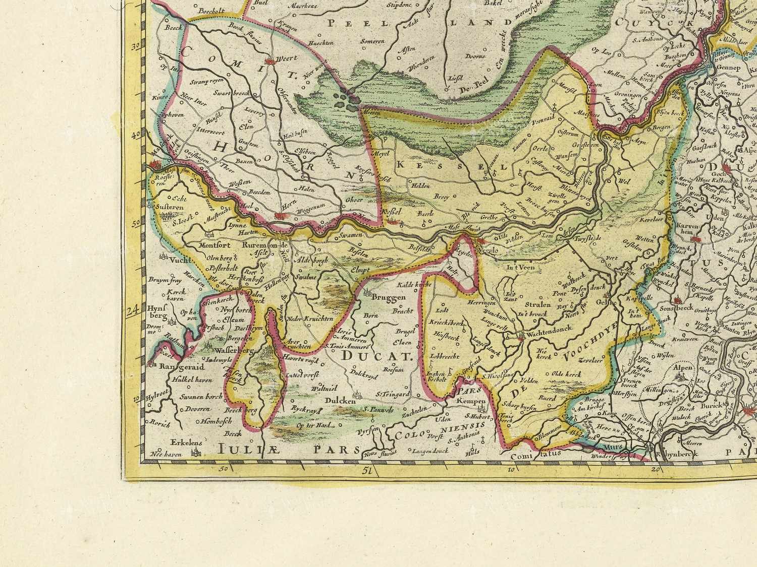 Map bottom left quadrant